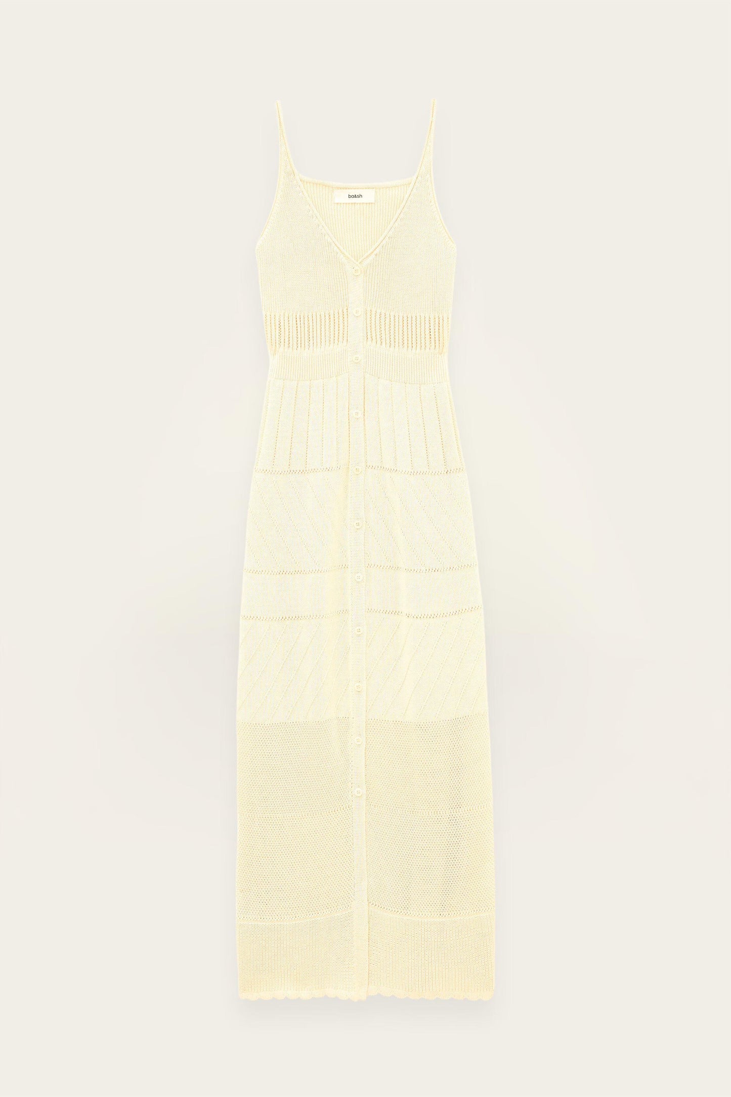 ba&sh Midi Dress Joelle Off-White