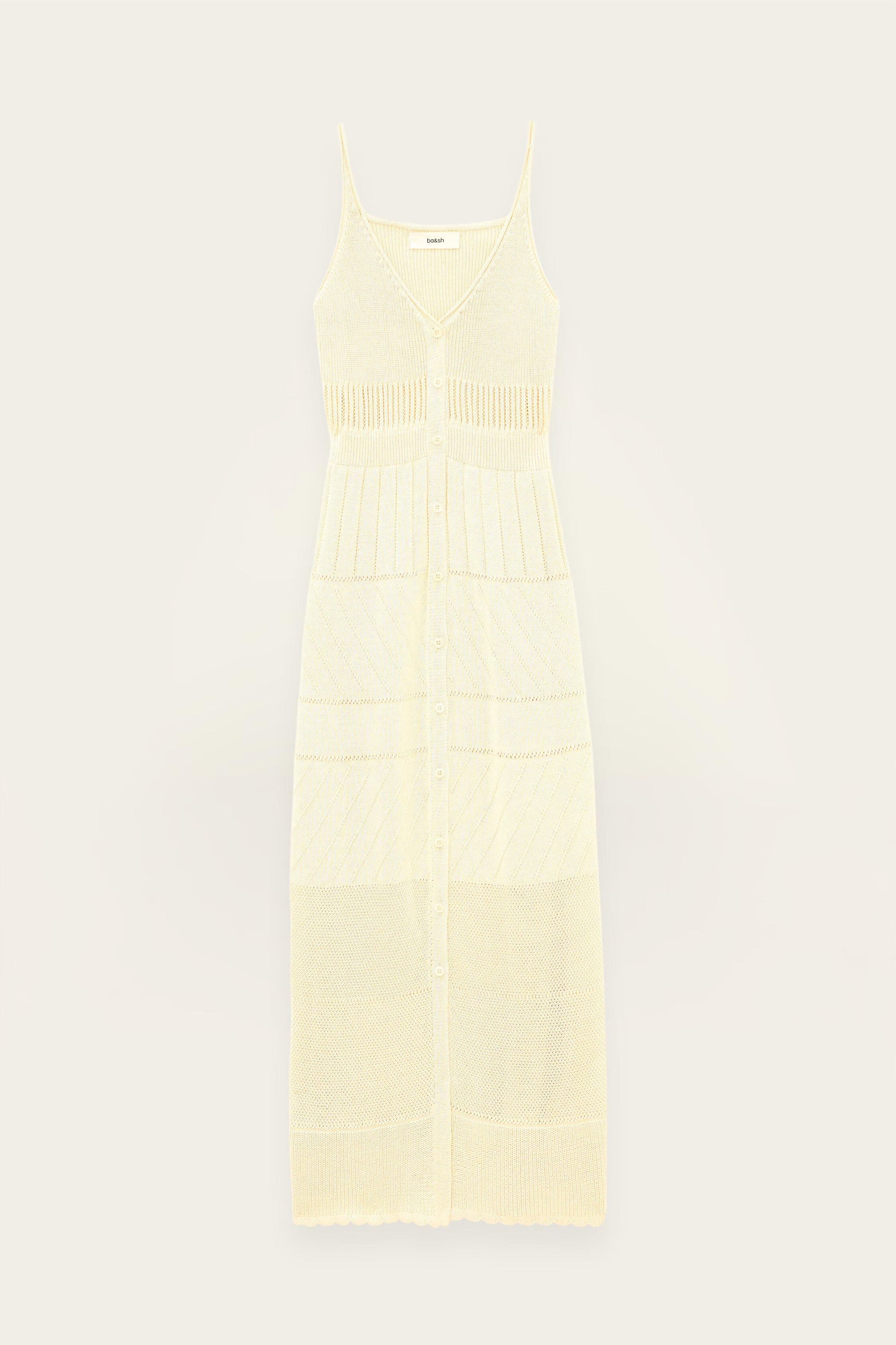 ba&sh Midi Dress Joelle Off-White