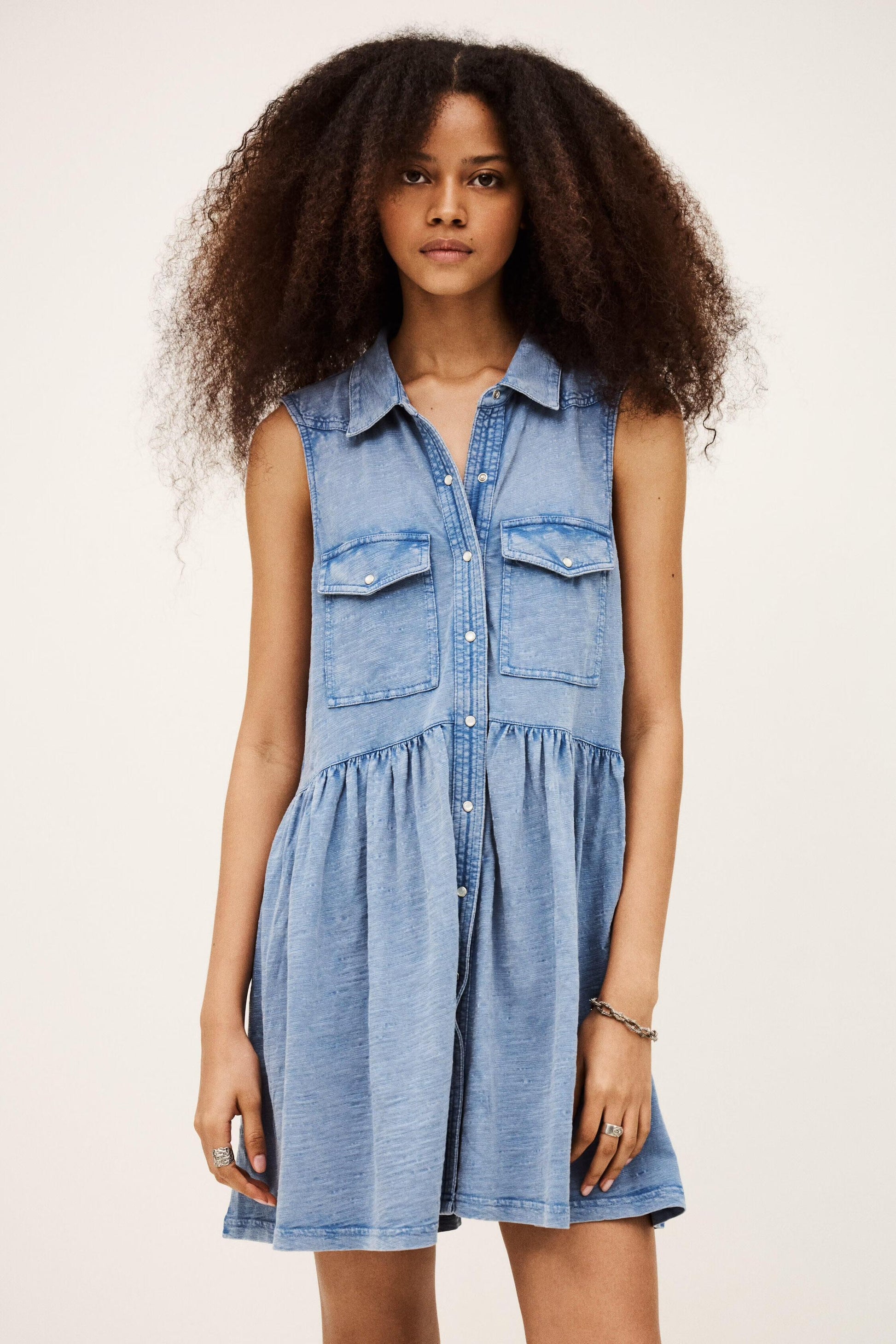 ba&sh Shirt Dress Ilona Blue