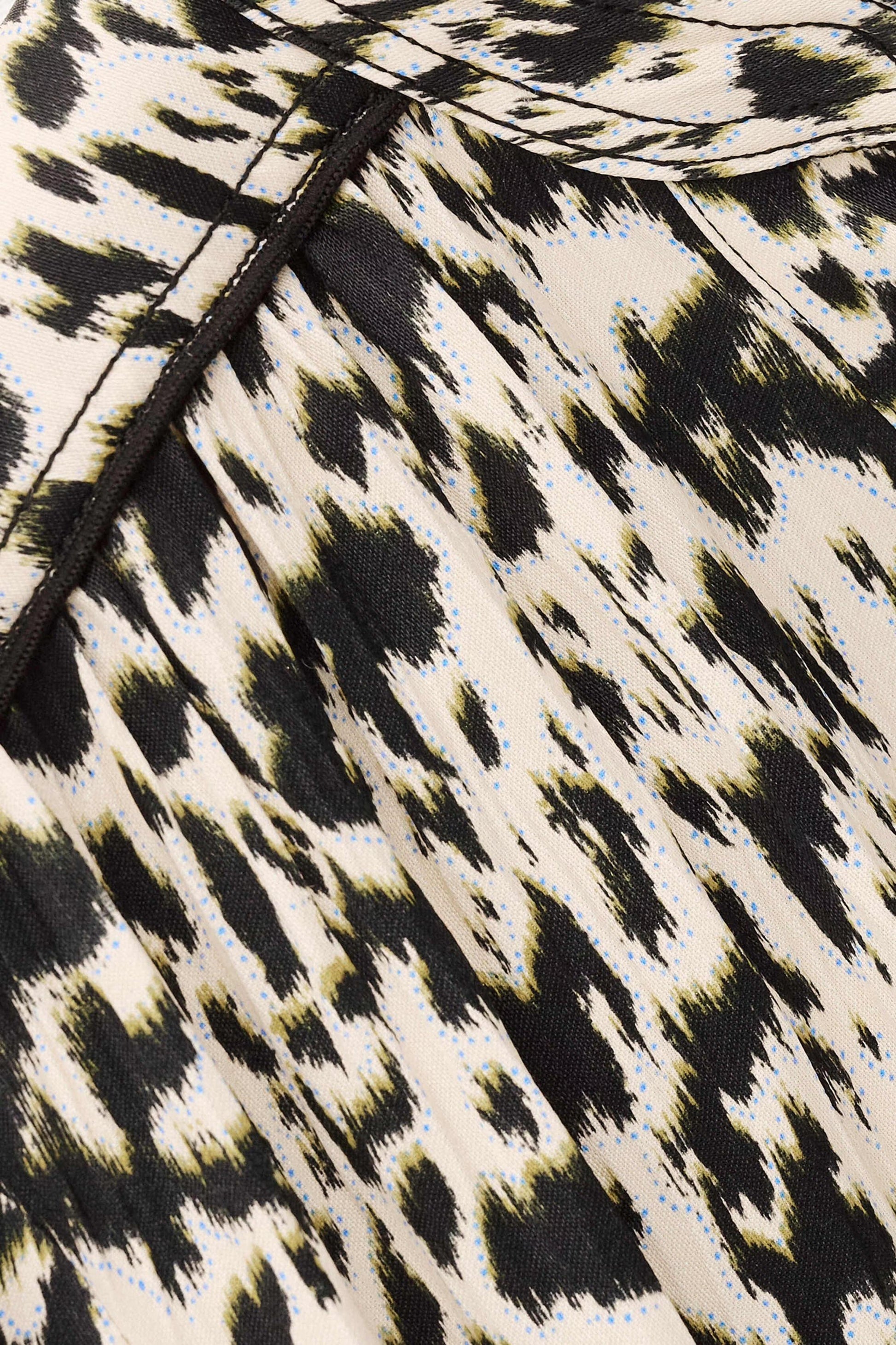 ba&sh Patterned Mini Dress Perla Off-White