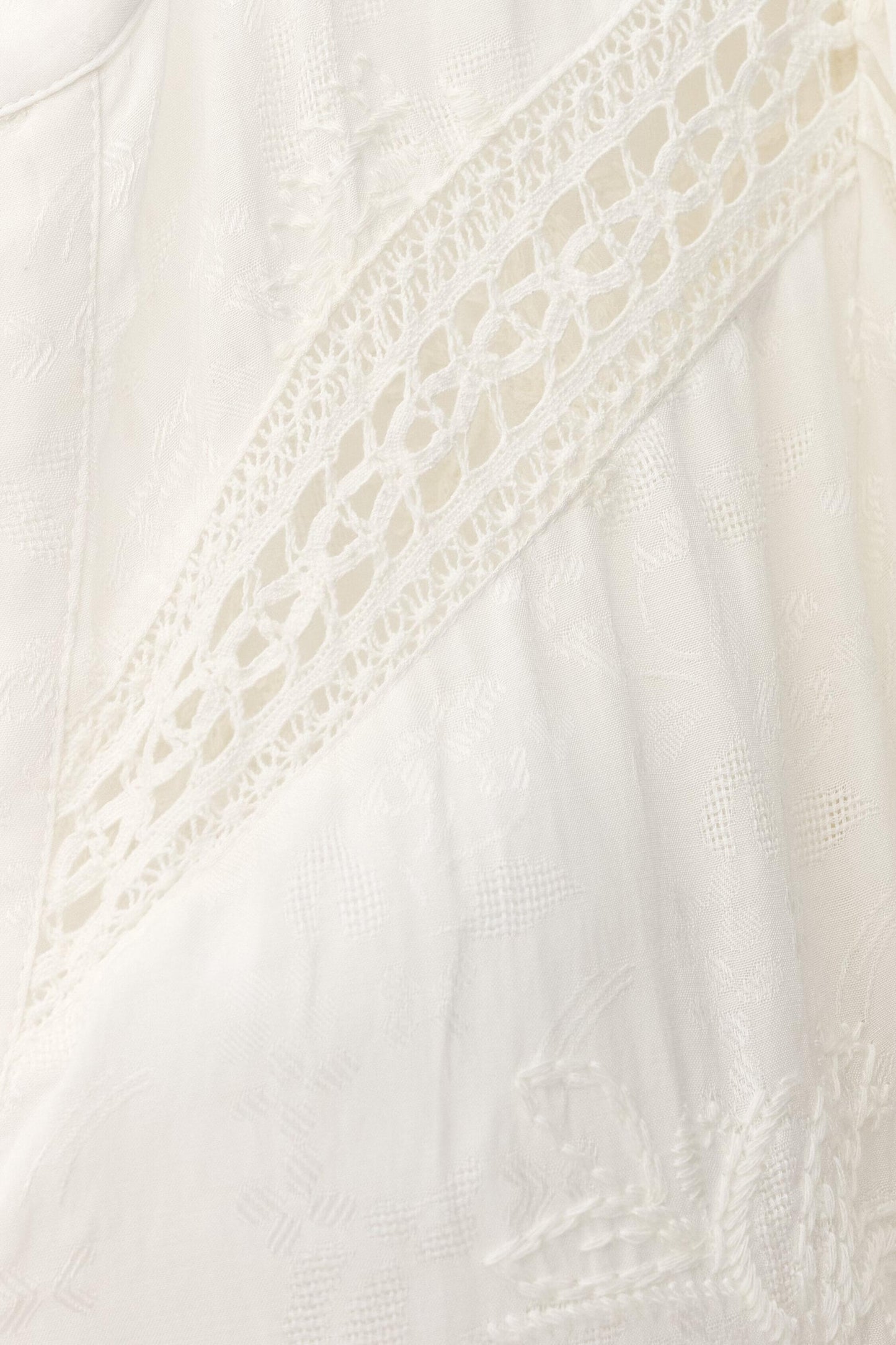 ba&sh Jacquard Midi Dress Prisco Off-White