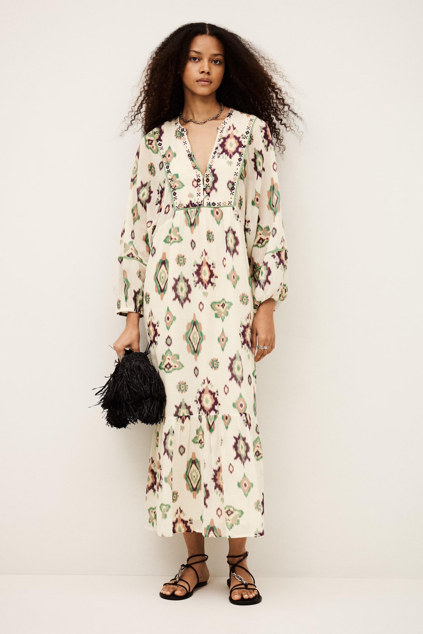 ba&sh Midi Dress Oelia Off-White