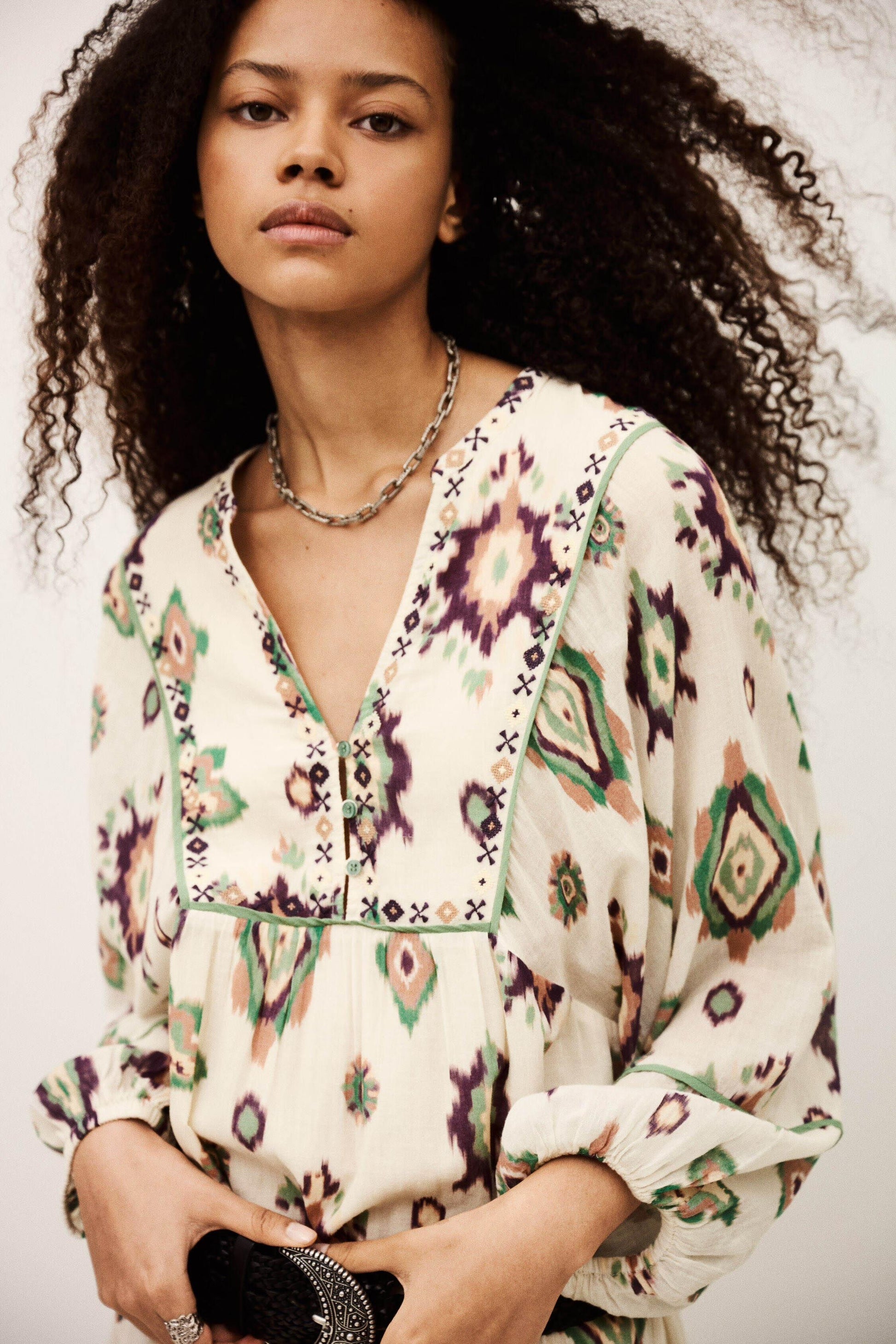 ba&sh Midi Dress Oelia Off-White