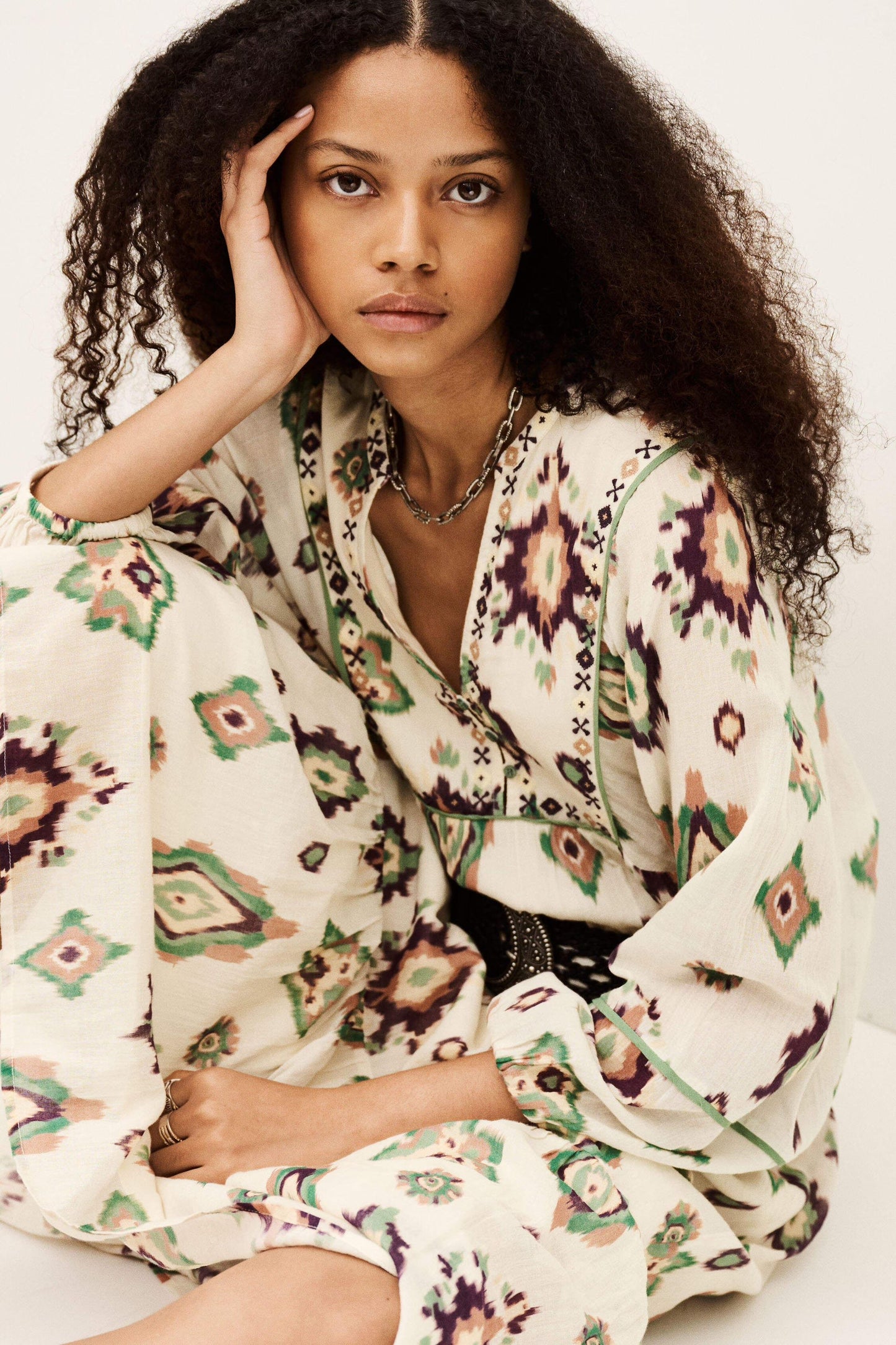 ba&sh Midi Dress Oelia Off-White