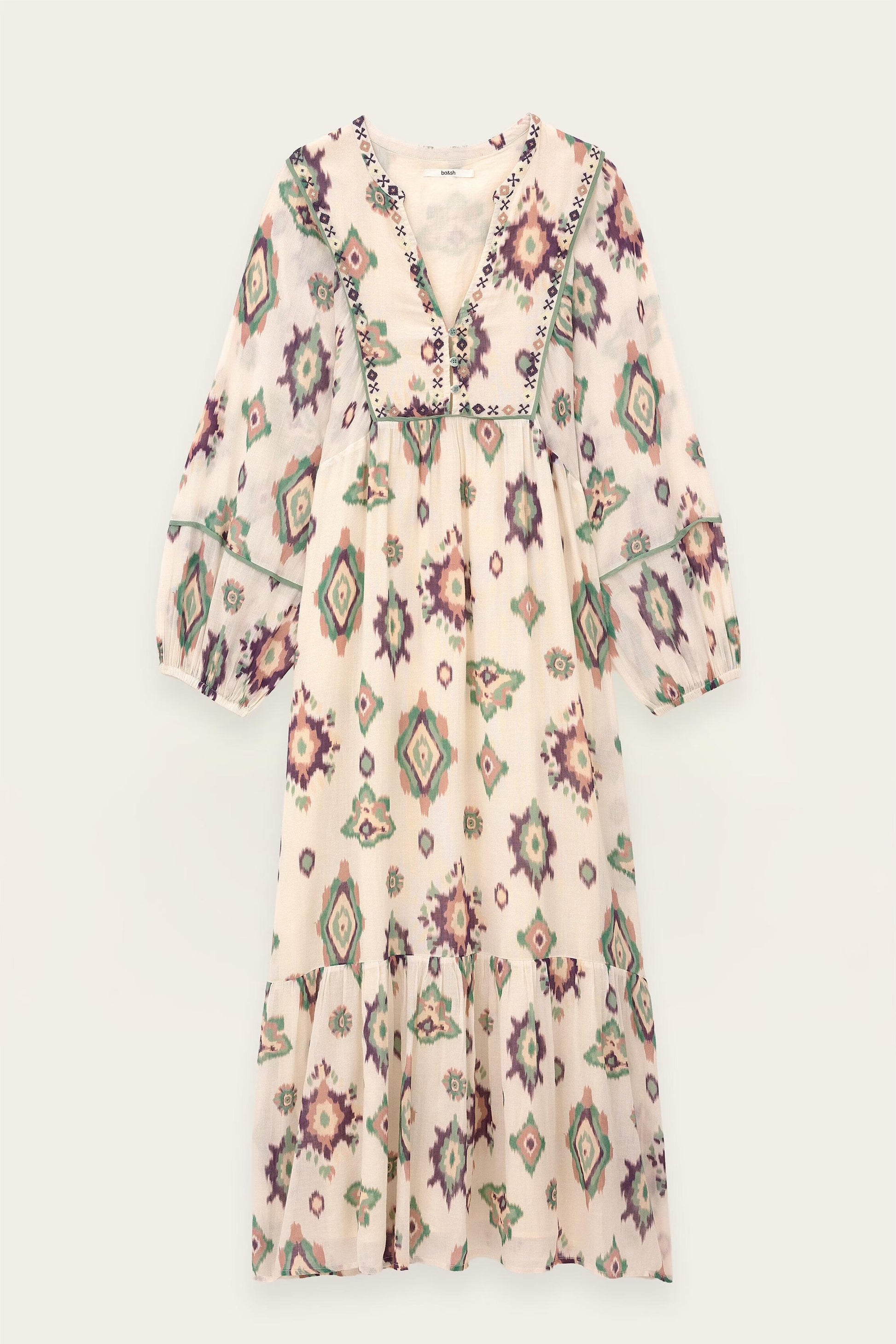 ba&sh Midi Dress Oelia Off-White