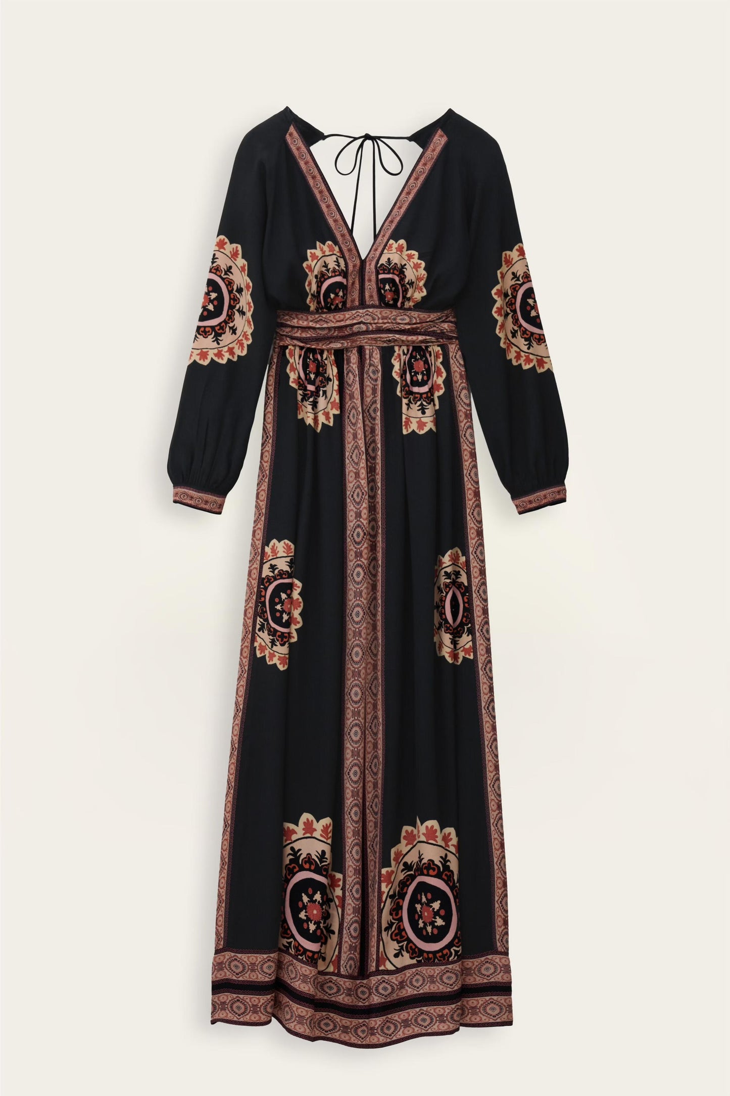 ba&sh Patterned Maxi Dress Vera Gray