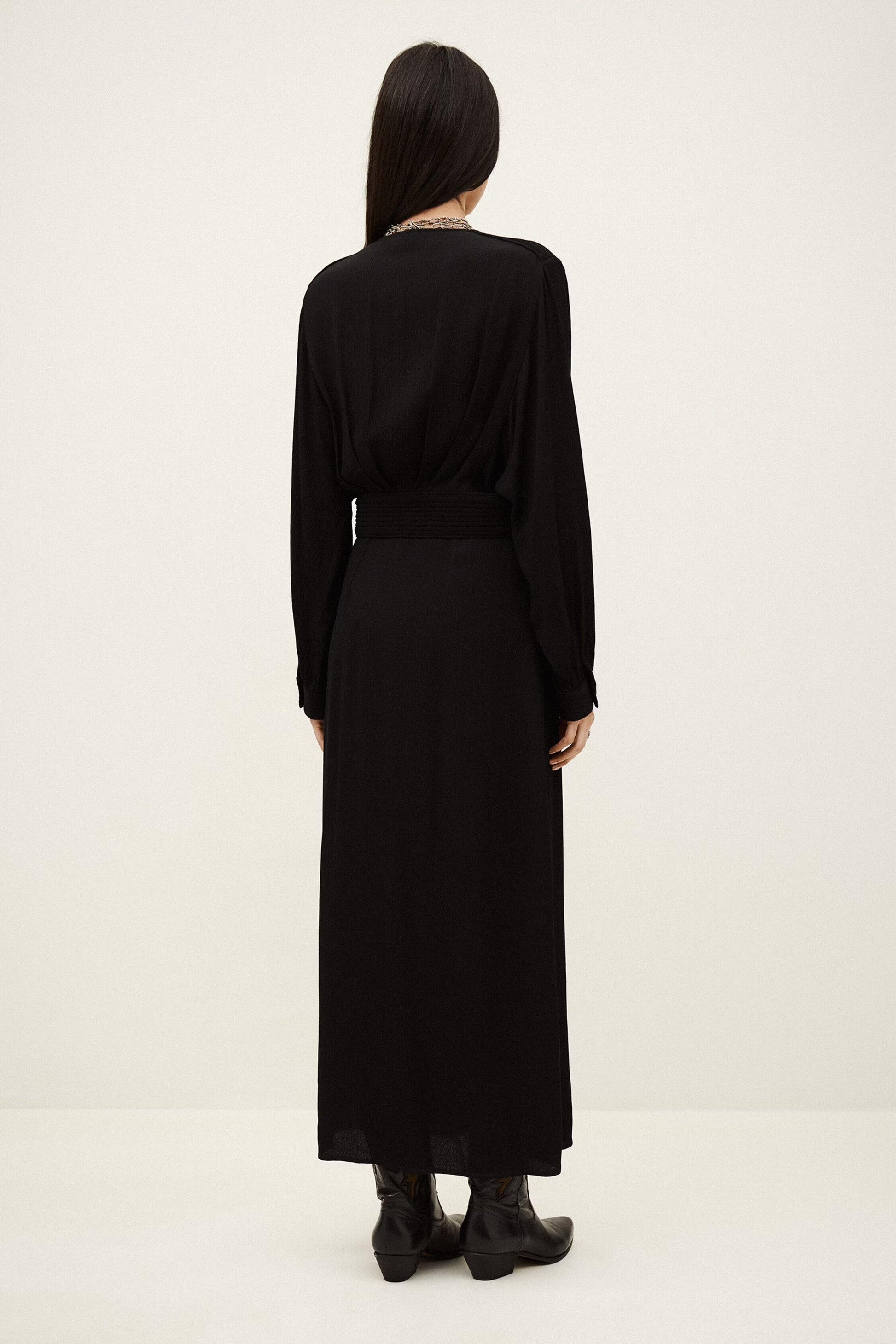 ba&sh Elegant Midi Dress Ambra Black