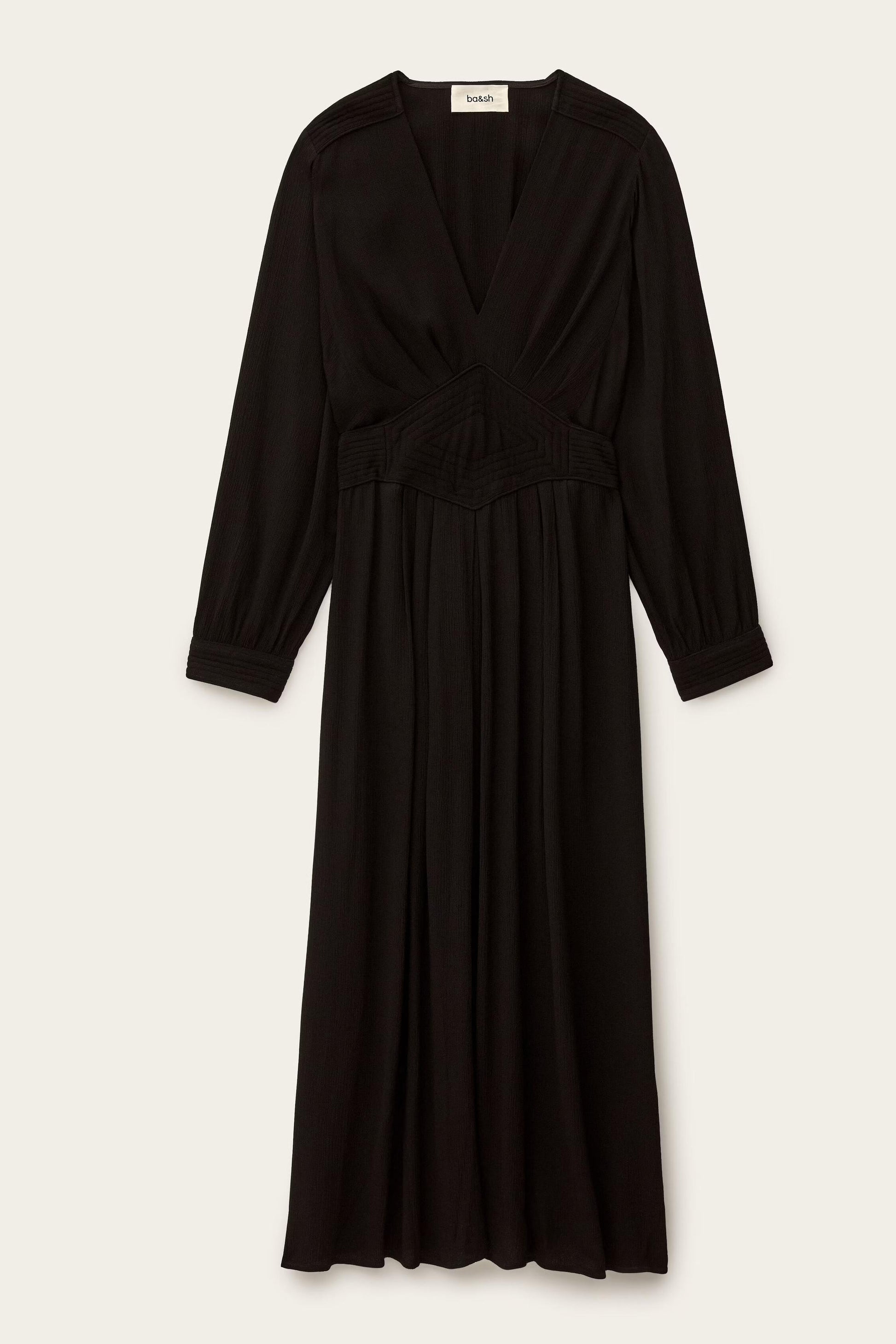 ba&sh Elegant Midi Dress Ambra Black