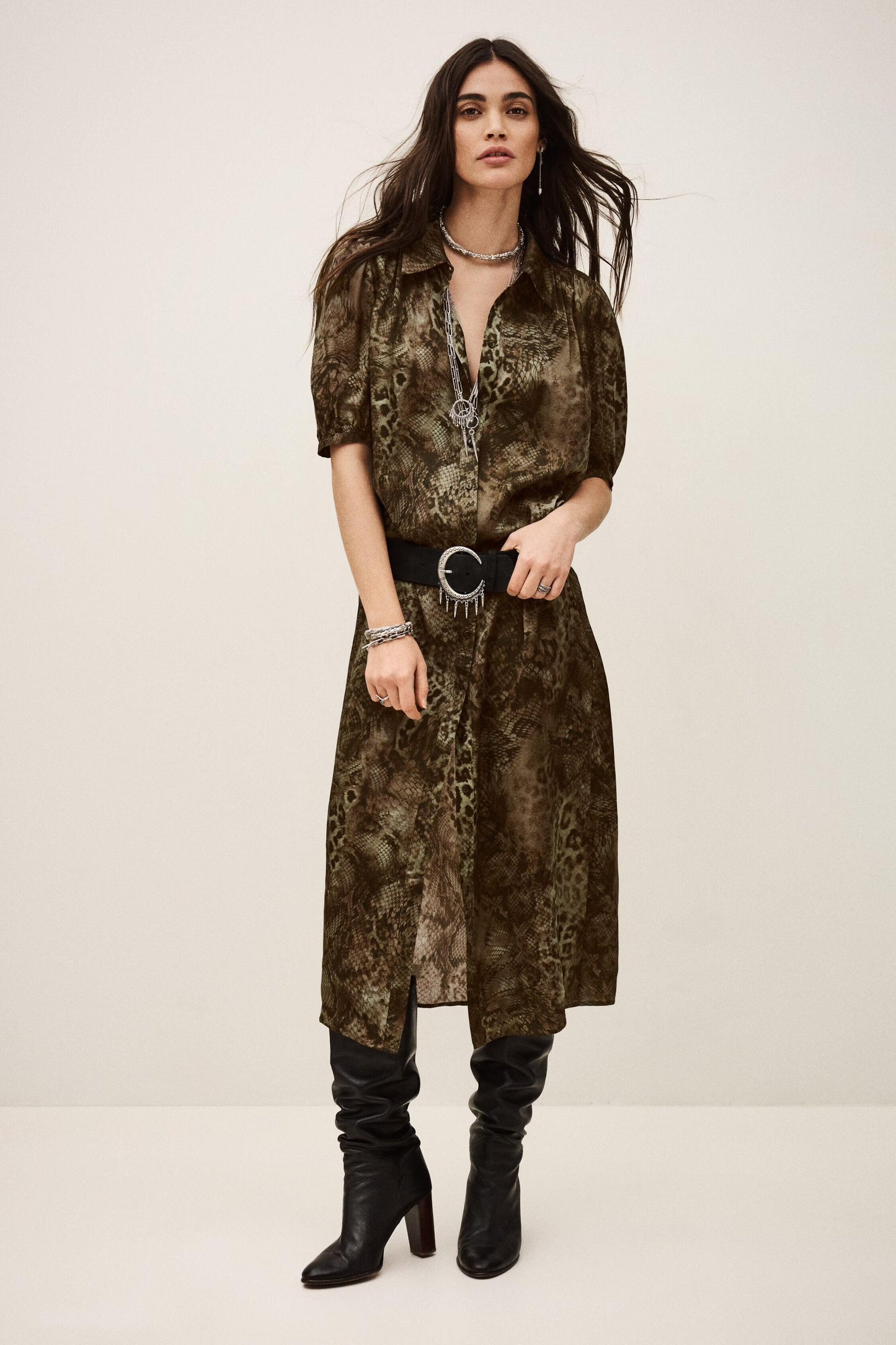 ba&sh Dress Corma Green
