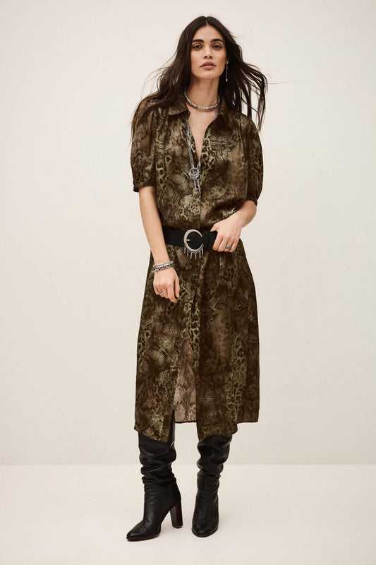 ba&sh Dress Corma Green