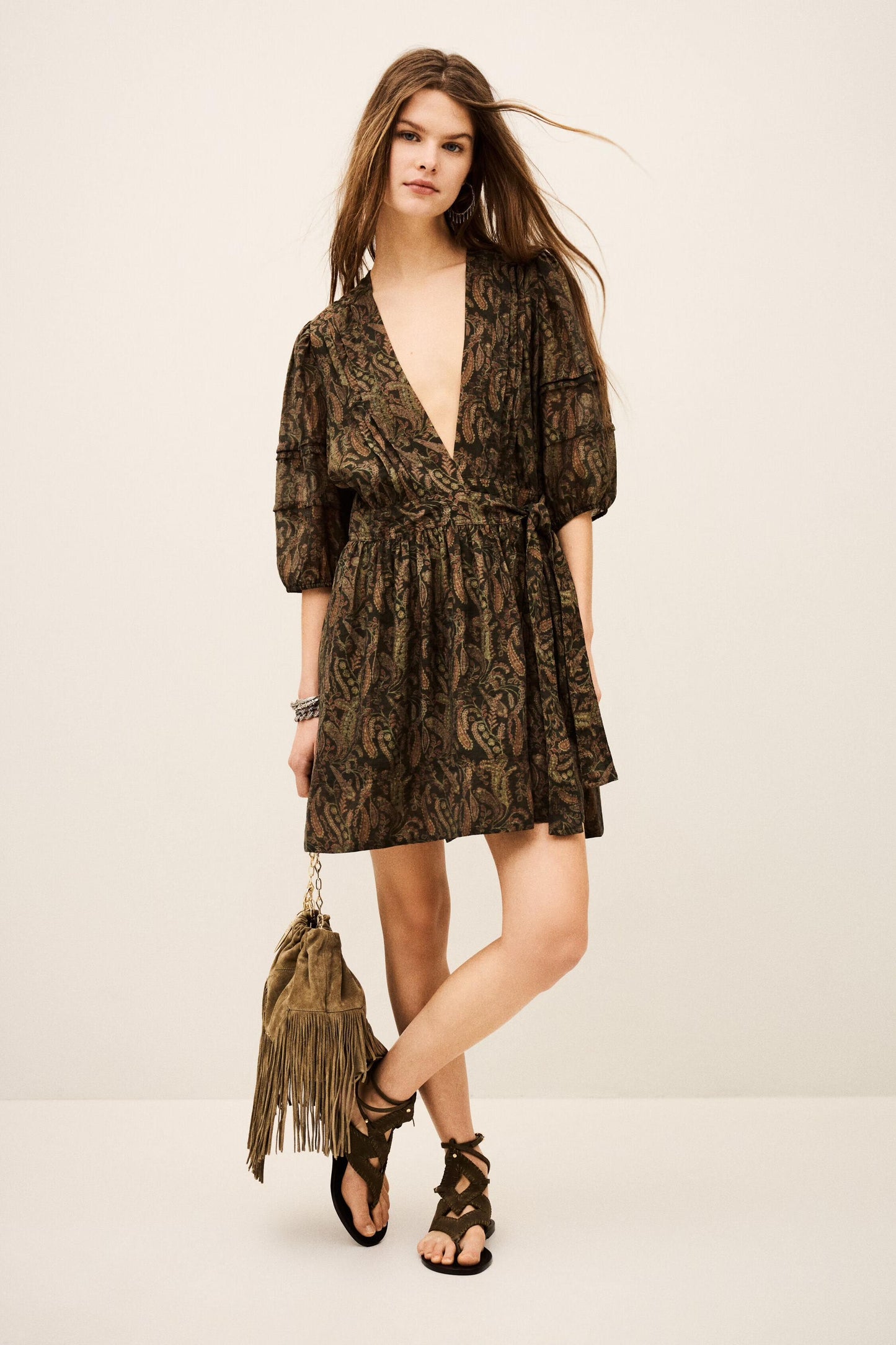 ba&sh Dress Teodora Green