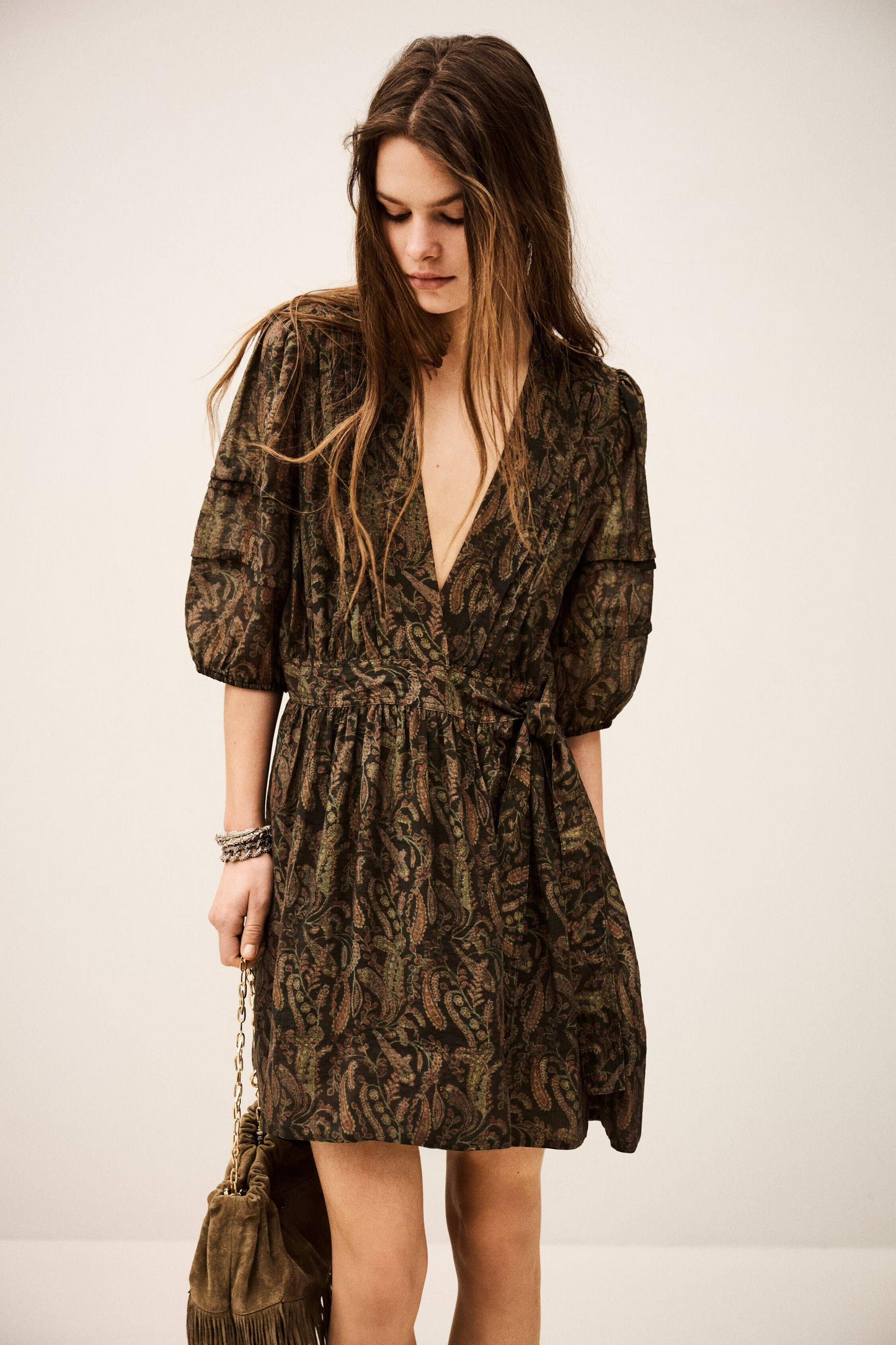ba&sh Dress Teodora Green