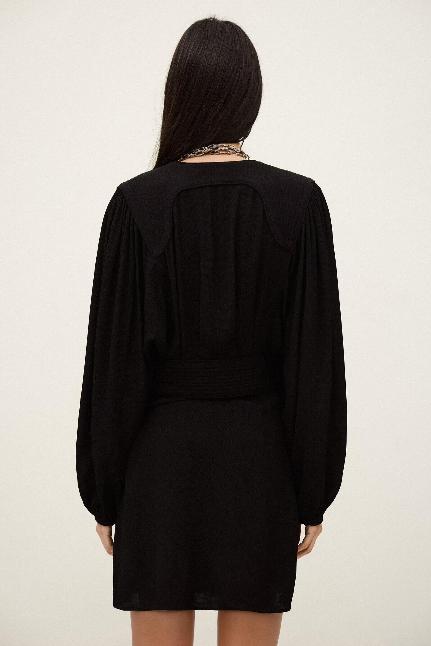ba&sh Mini Wrap Dress Alana Black