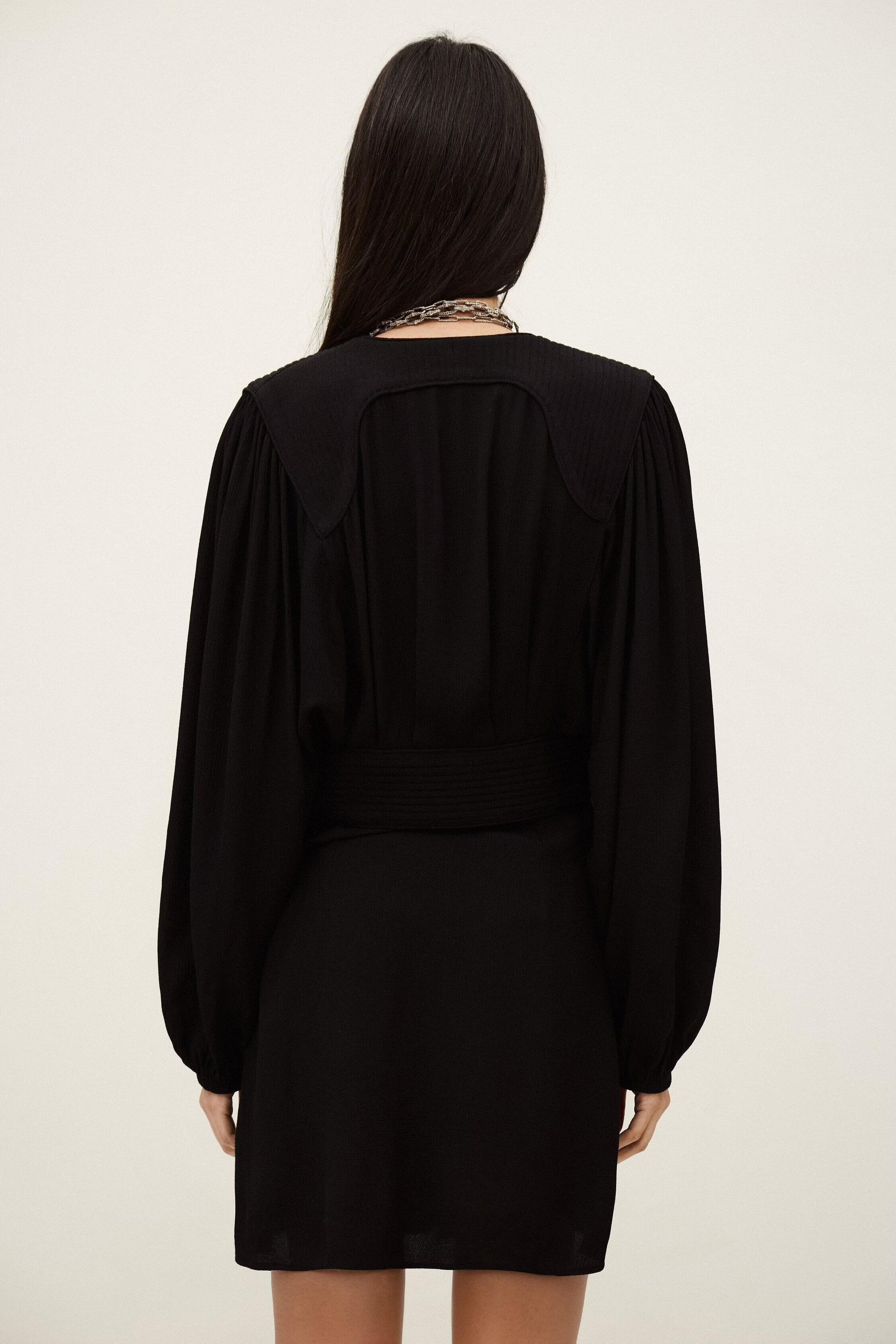 ba&sh Mini Wrap Dress Alana Black