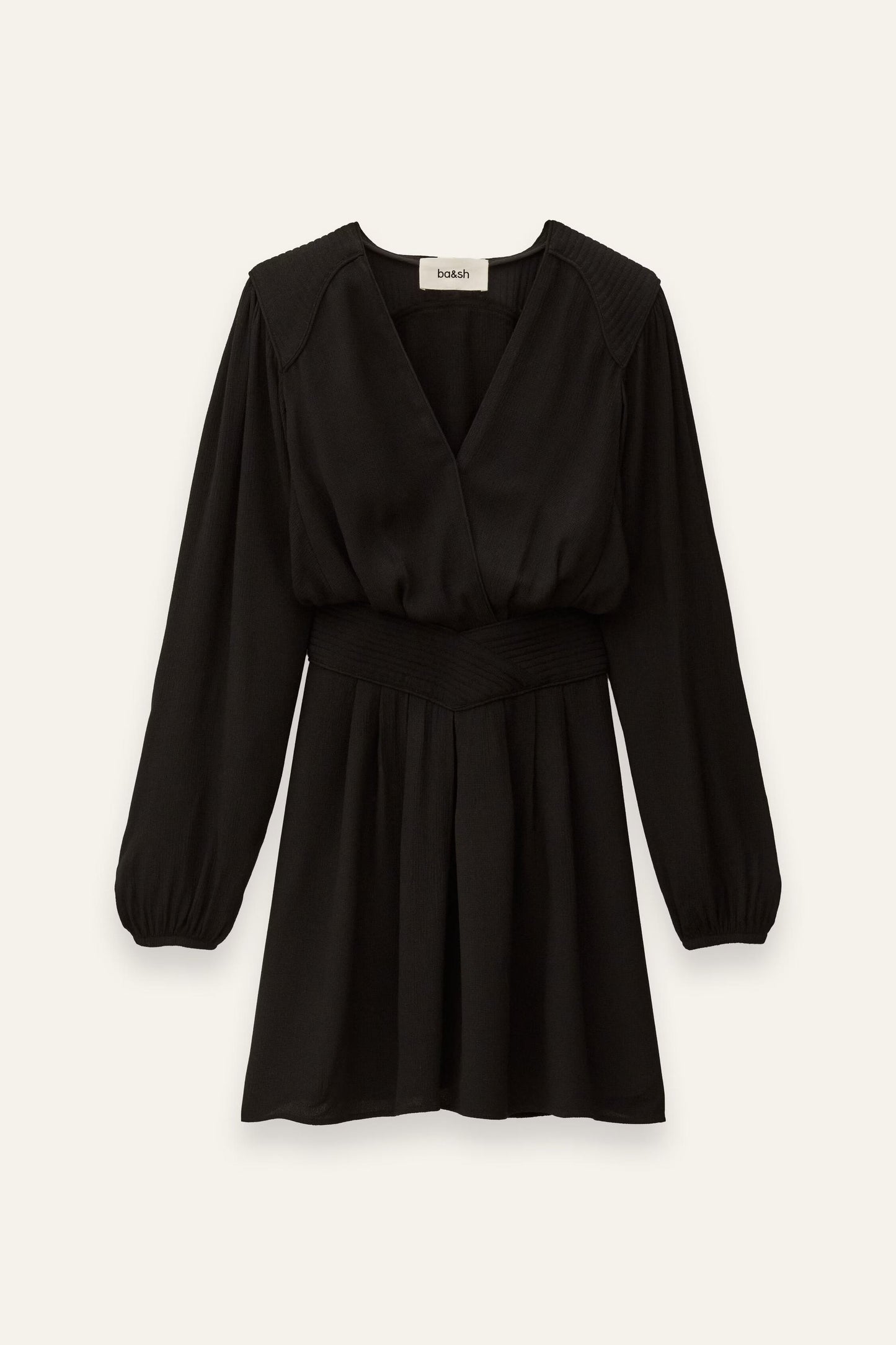 ba&sh Mini Wrap Dress Alana Black
