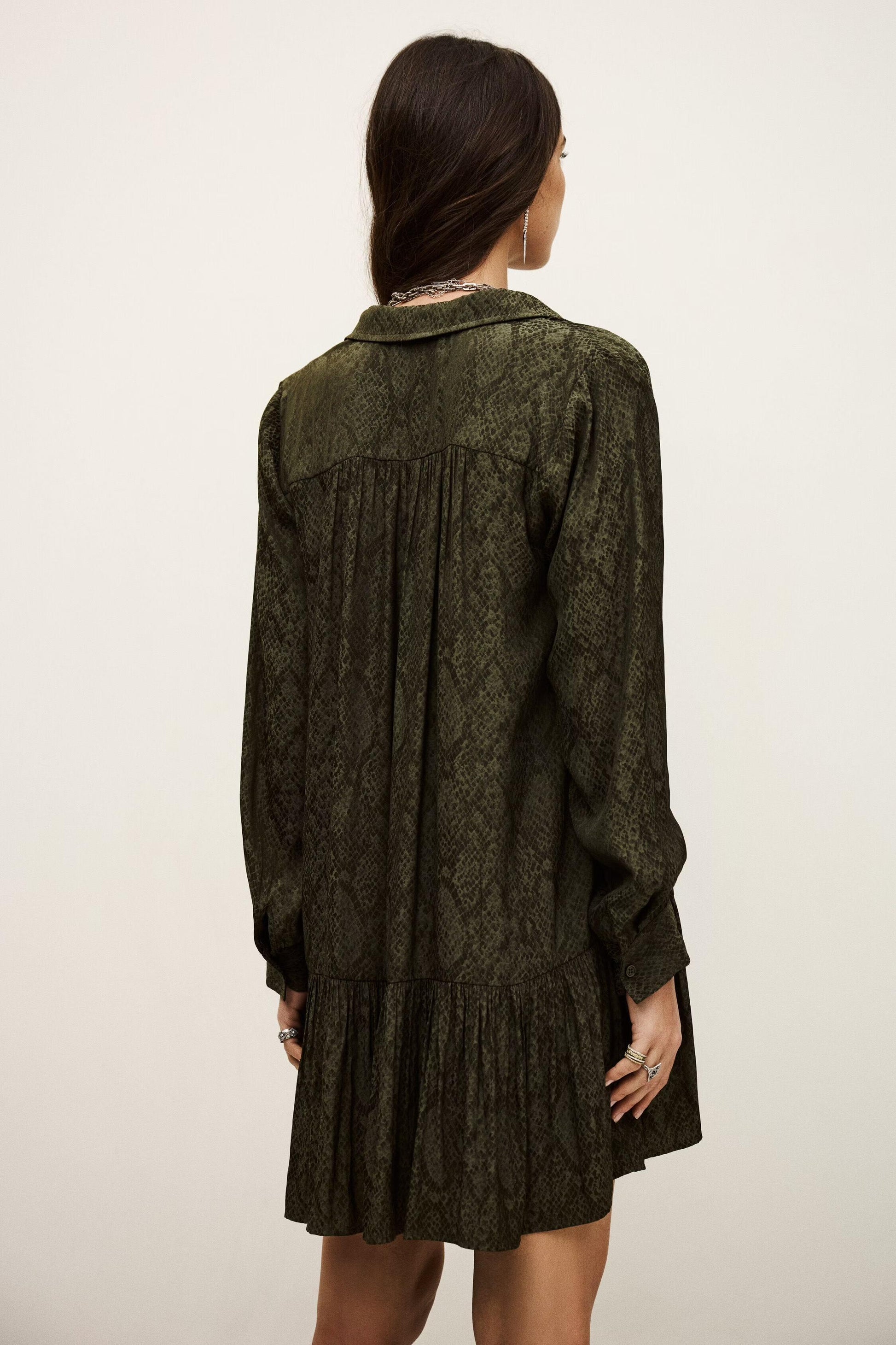 ba&sh Mini Shirt Dress Rosyna Green