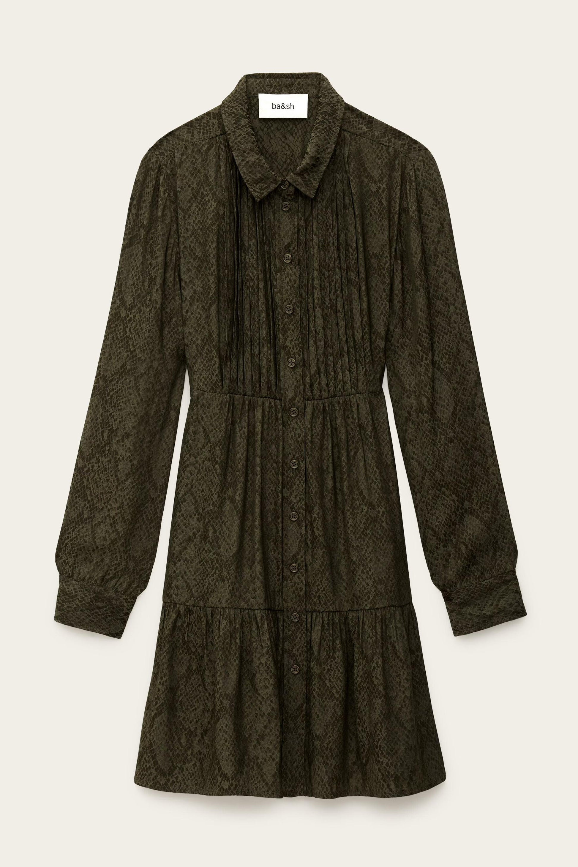 ba&sh Mini Shirt Dress Rosyna Green