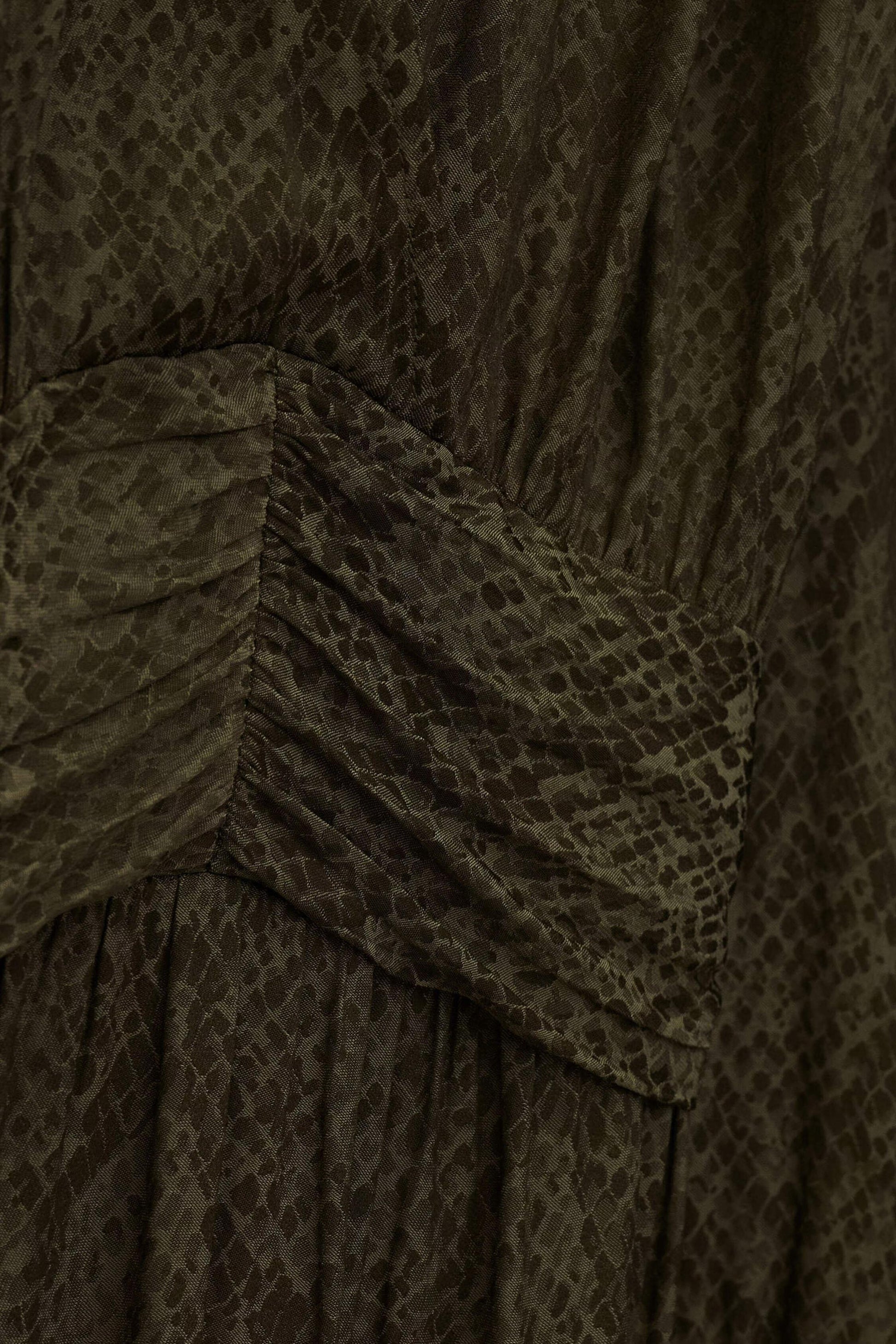 ba&sh Patterned Mini Dress Romea Green