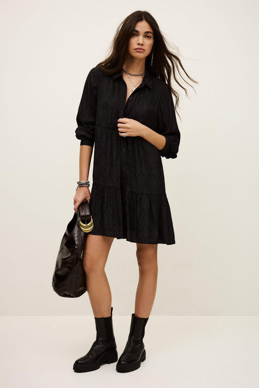 ba&sh Mini Shirt Dress Rosyna Black