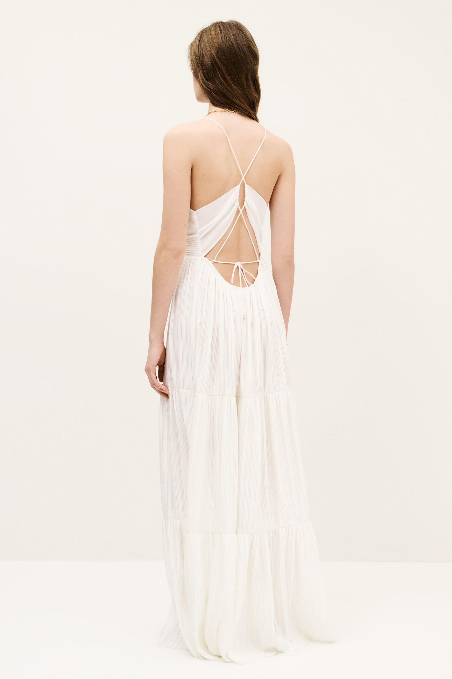 ba&sh Long Dress Wasta White