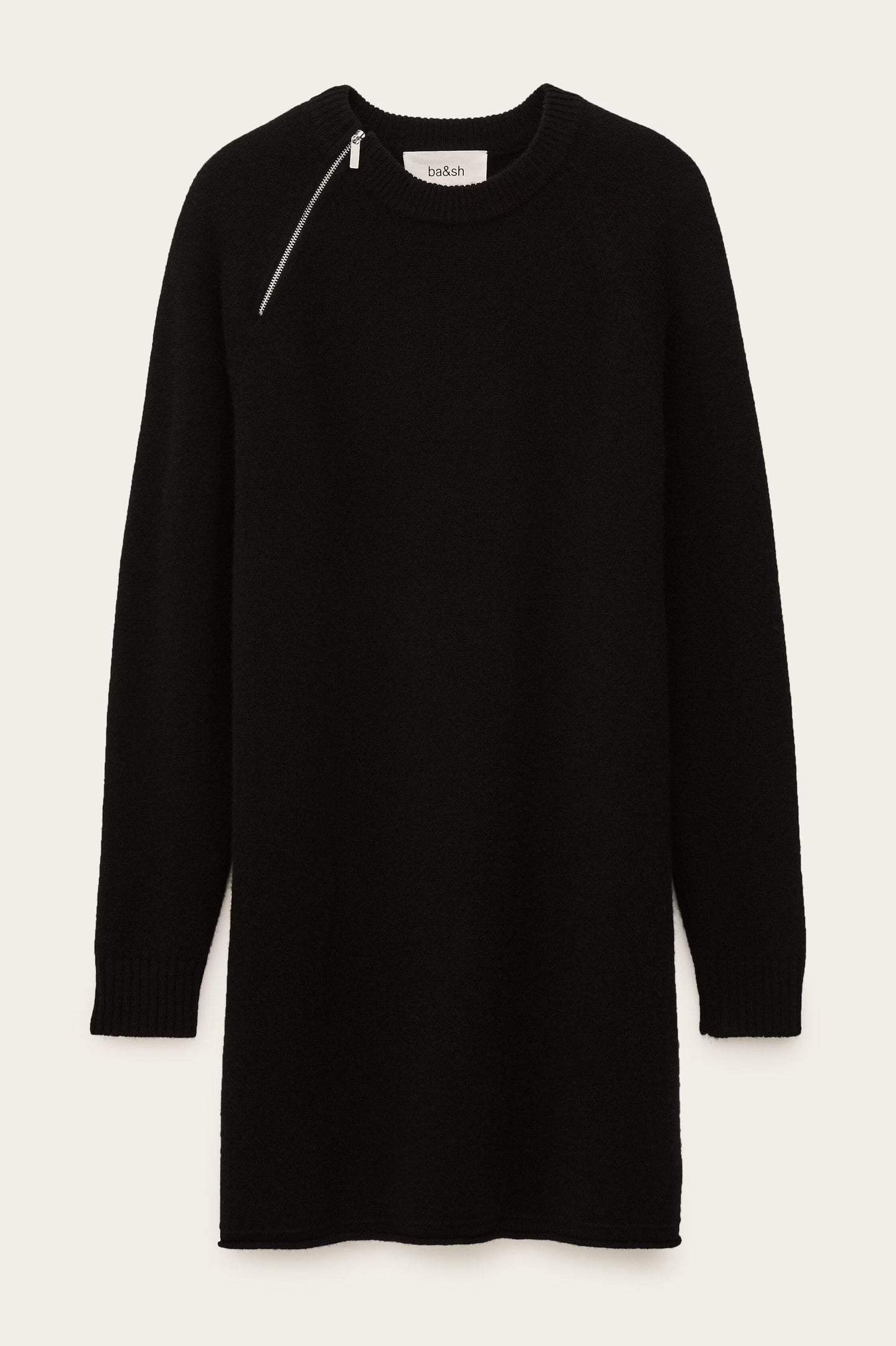ba&sh Wool Mini Dress Cheima Black