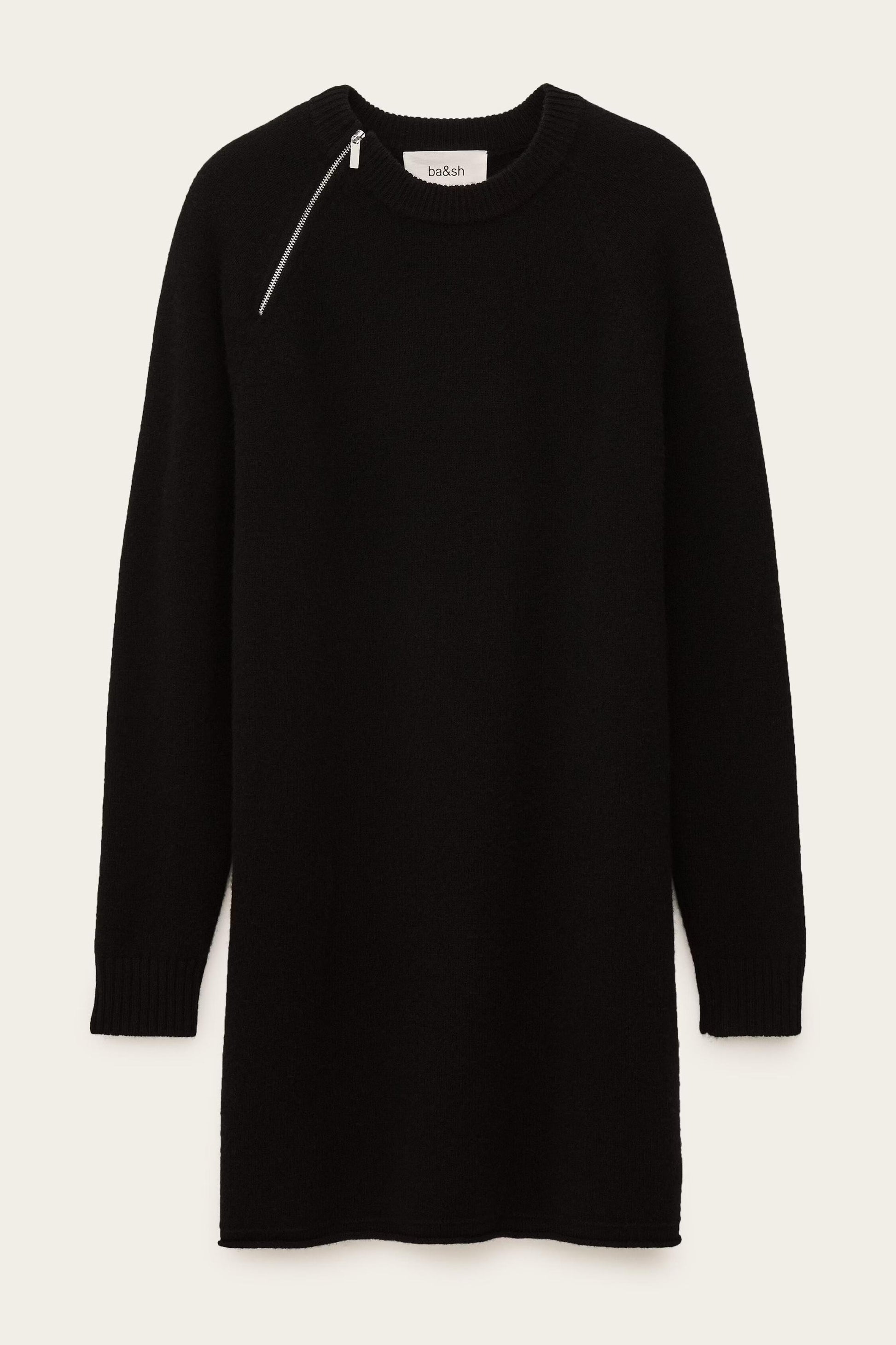 ba&sh Wool Mini Dress Cheima Black