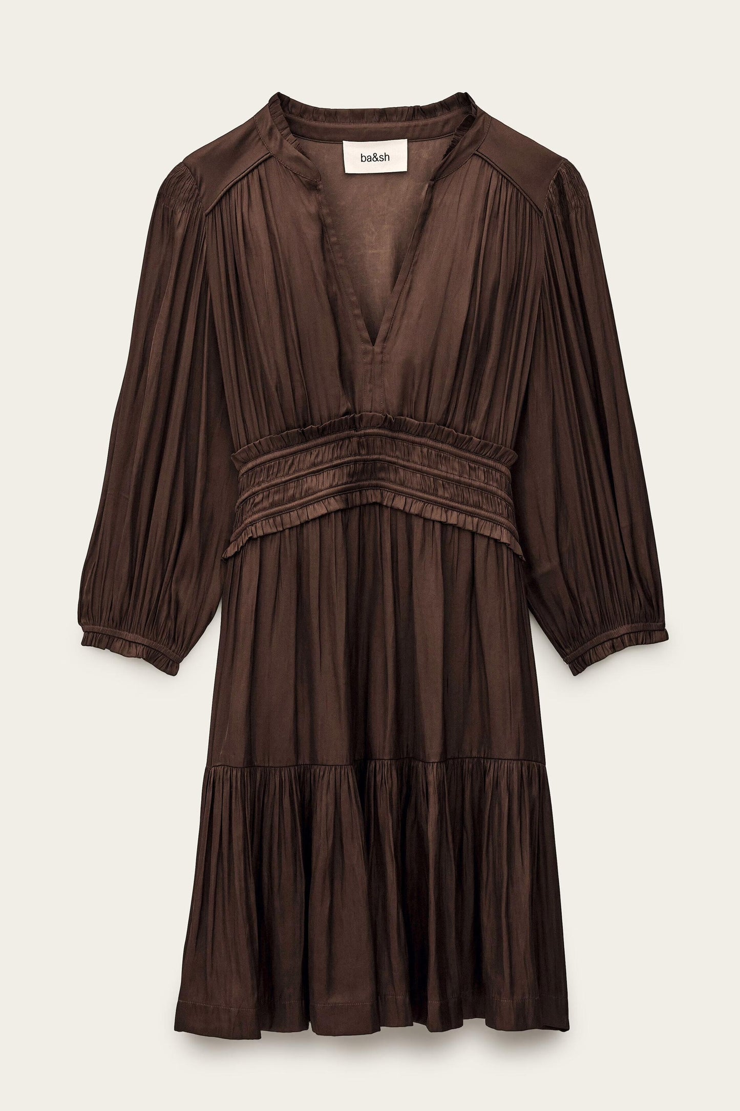ba&sh Short Dress Cyriala Brown