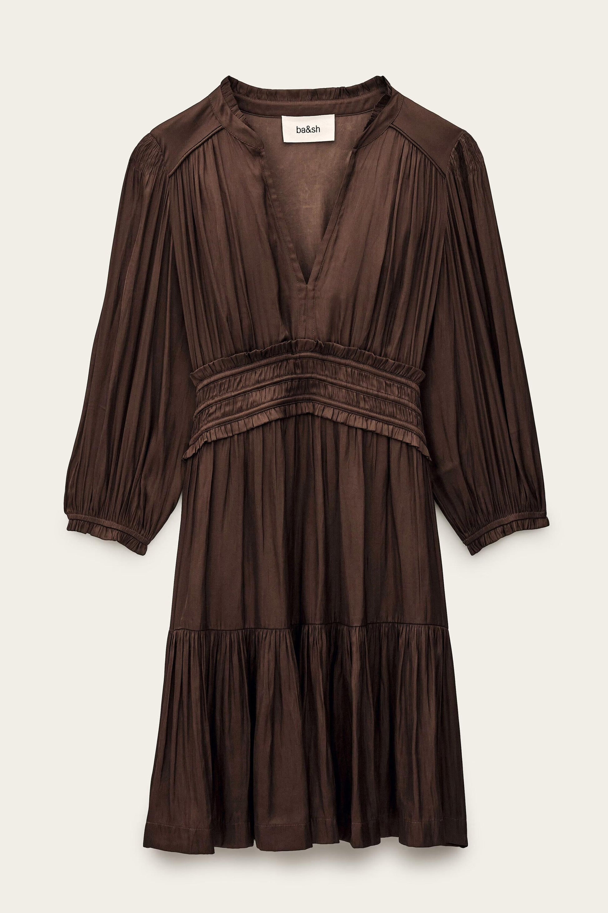 ba&sh Short Dress Cyriala Brown
