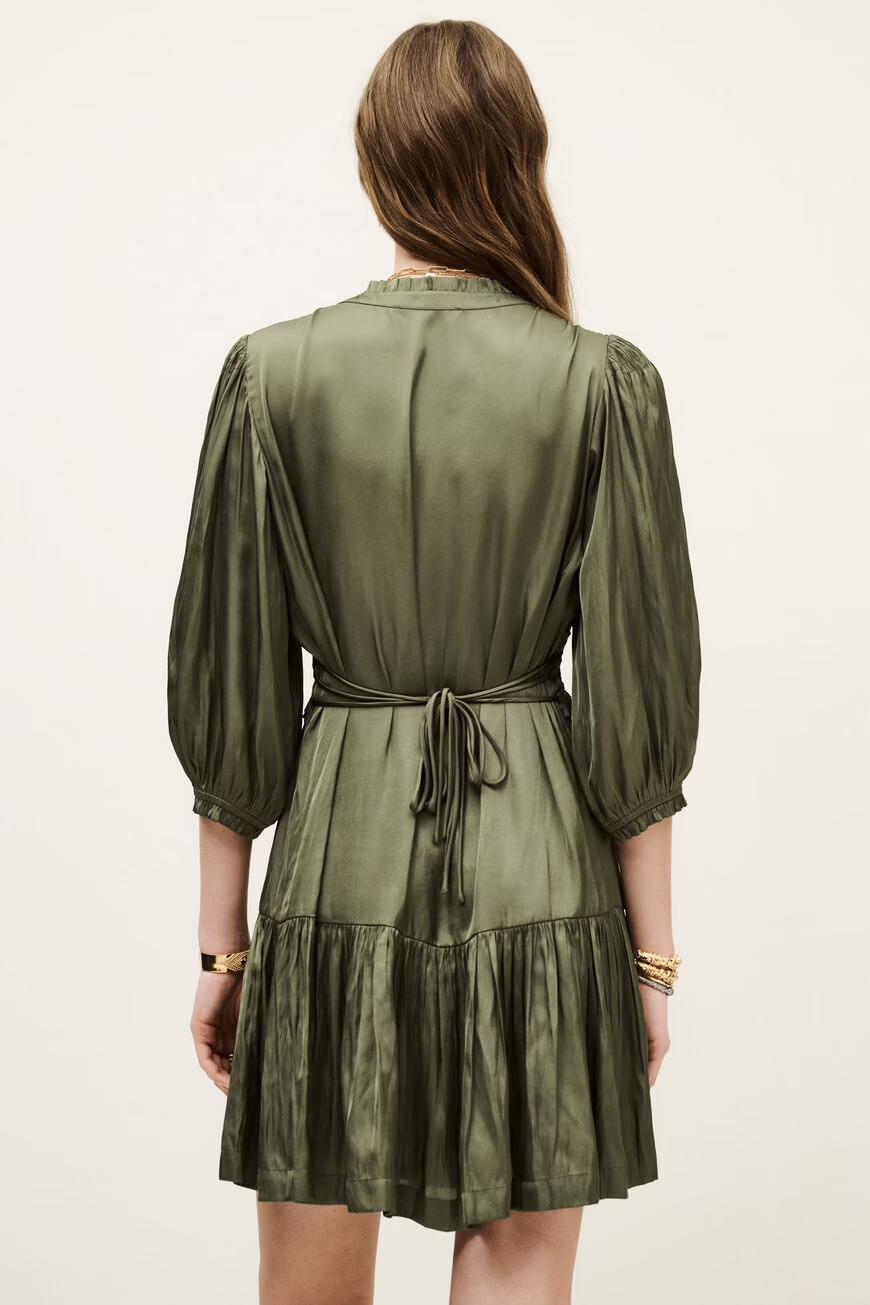 ba&sh Short Dress Cyriala Green