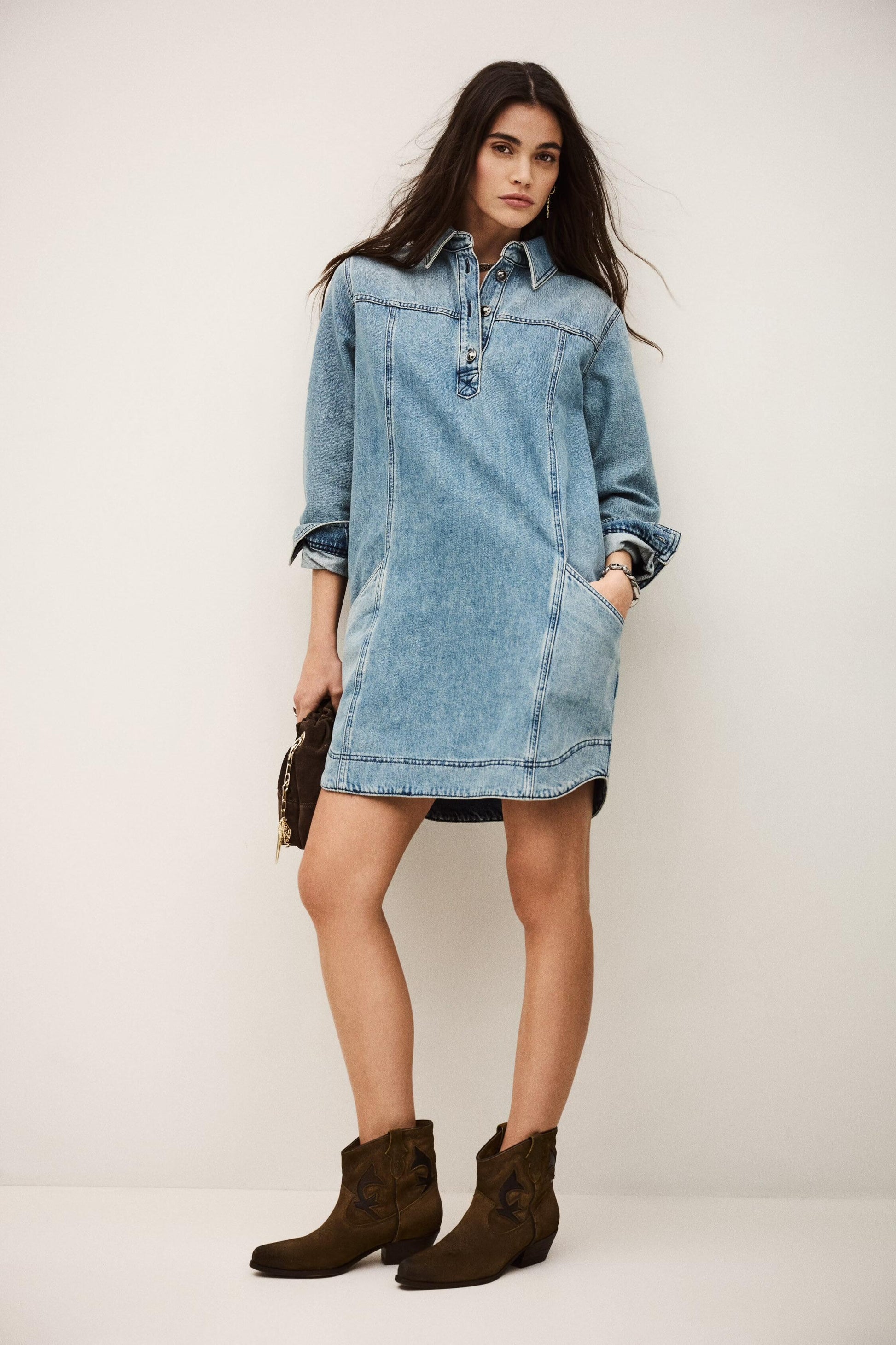 ba&sh Dress Tona Blue