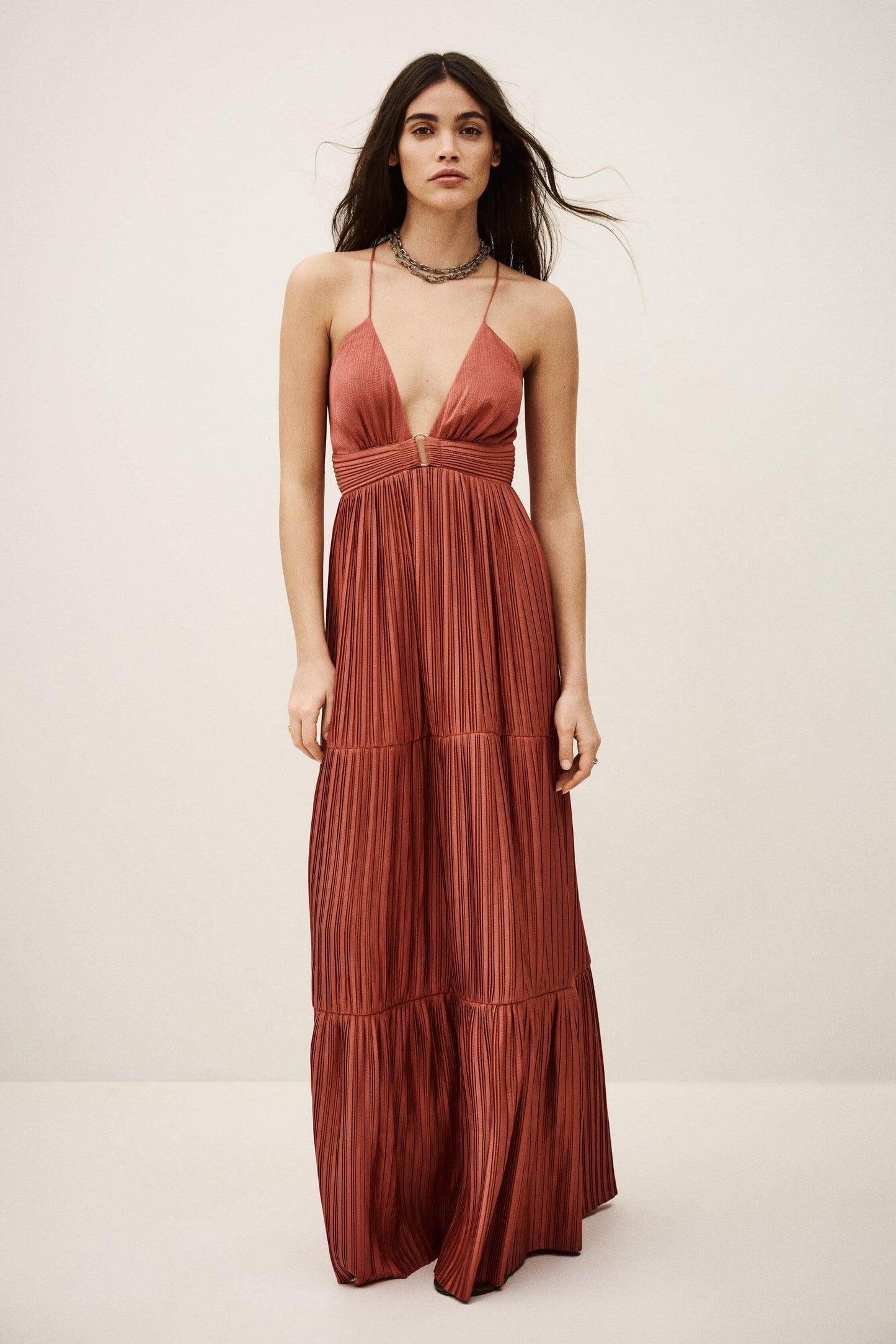 ba&sh Satin Maxi Dress Wasta Pink