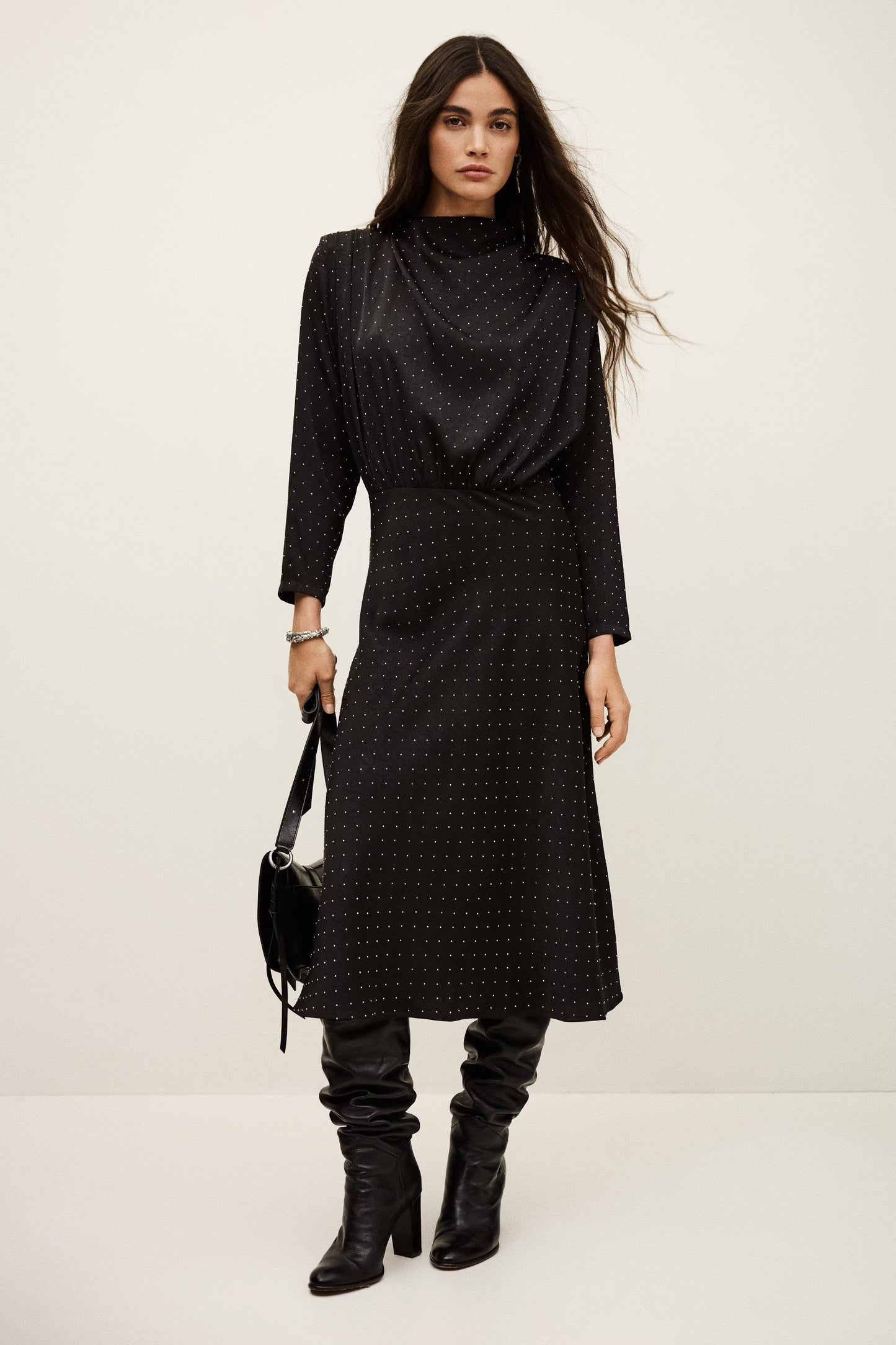 ba&sh Midi Dress Dellia Black