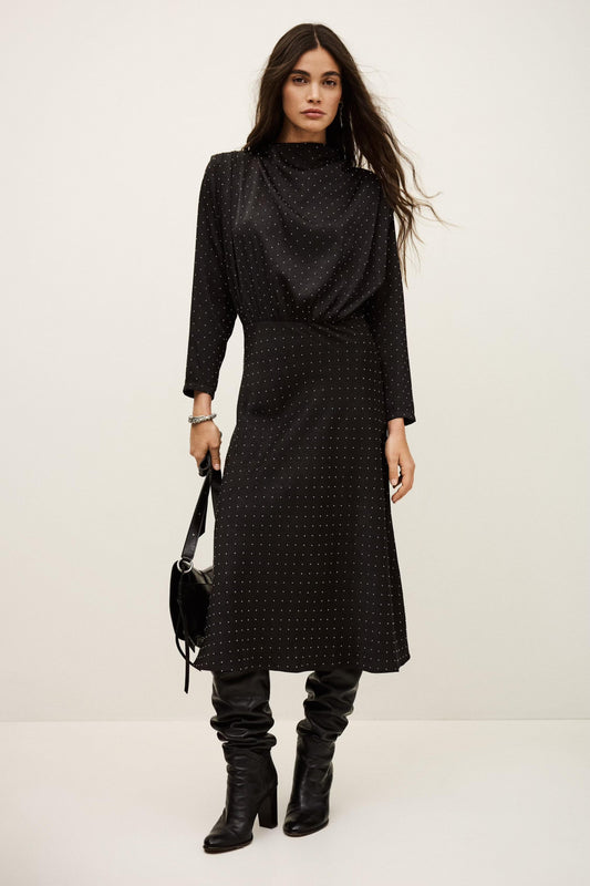 ba&sh Midi Dress Dellia Black