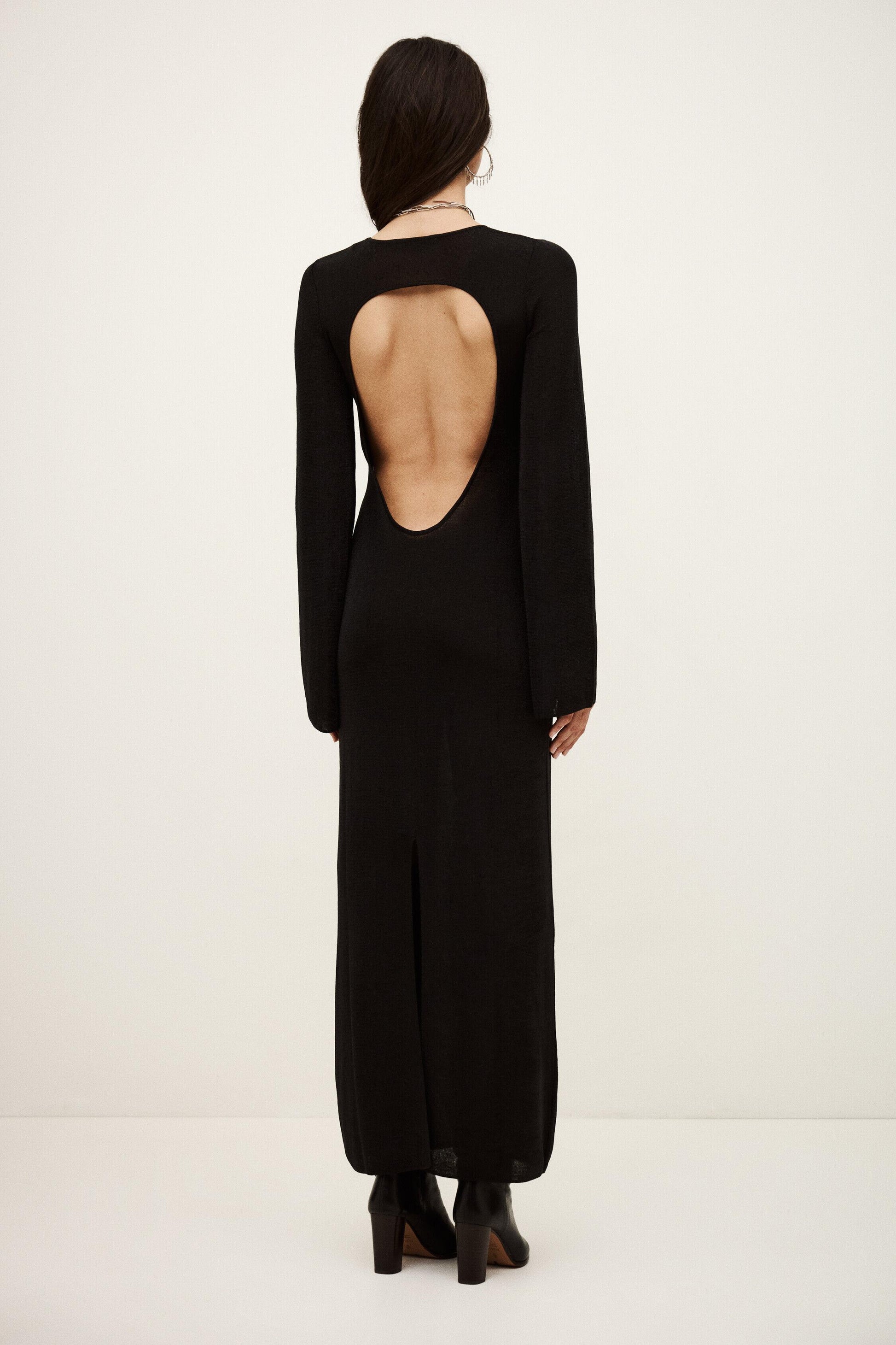 ba&sh Maxi Knit Dress Zimmie Black