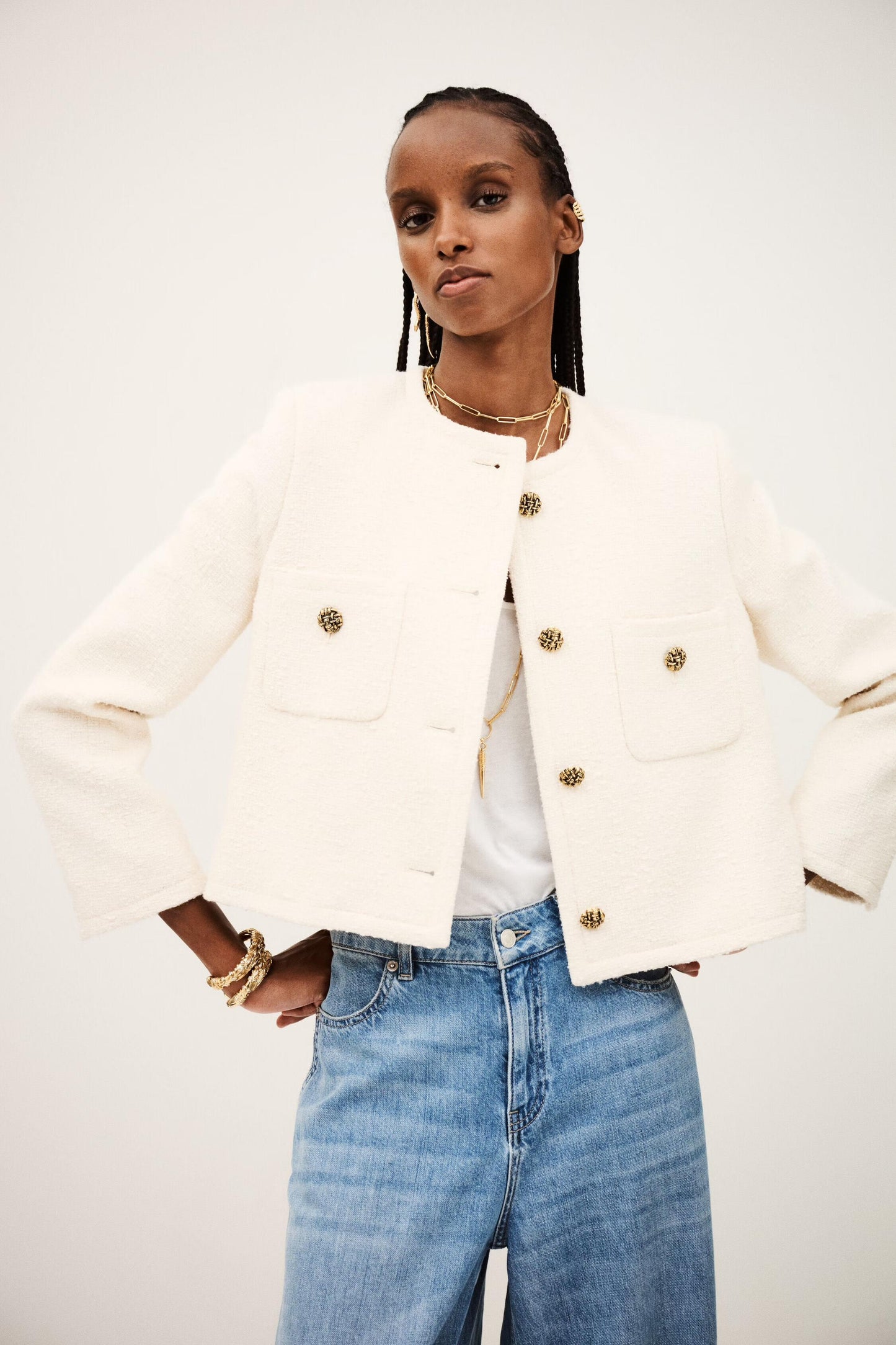 ba&sh Jacket Meredith Off-White