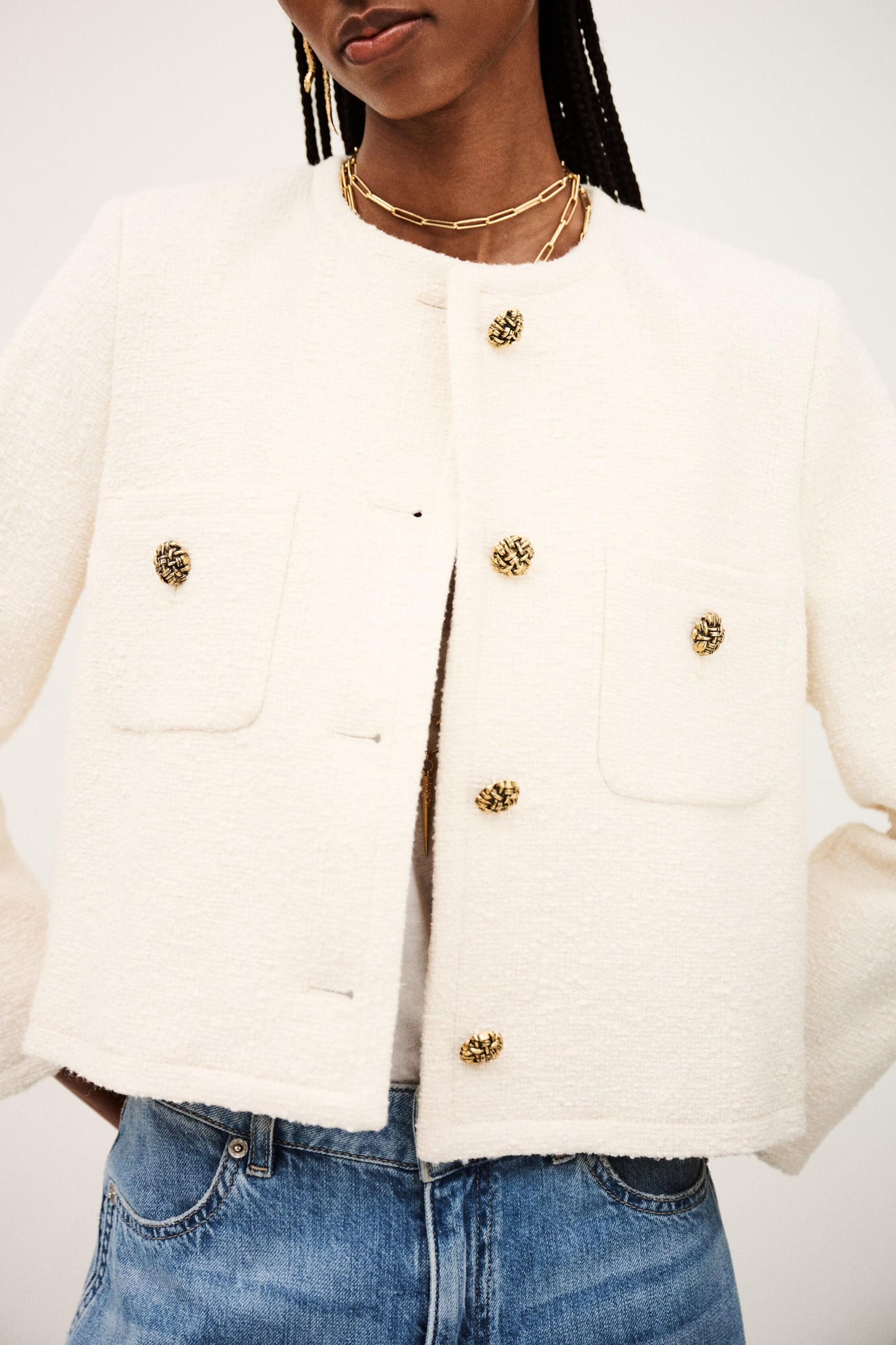 ba&sh Jacket Meredith Off-White
