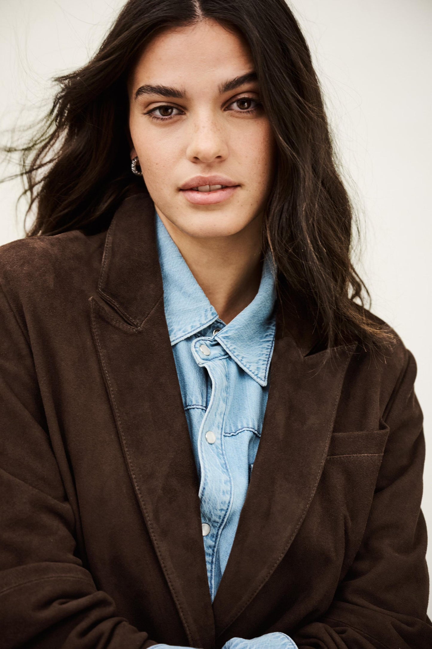ba&sh Long Tailored Blazer Mosty Brown