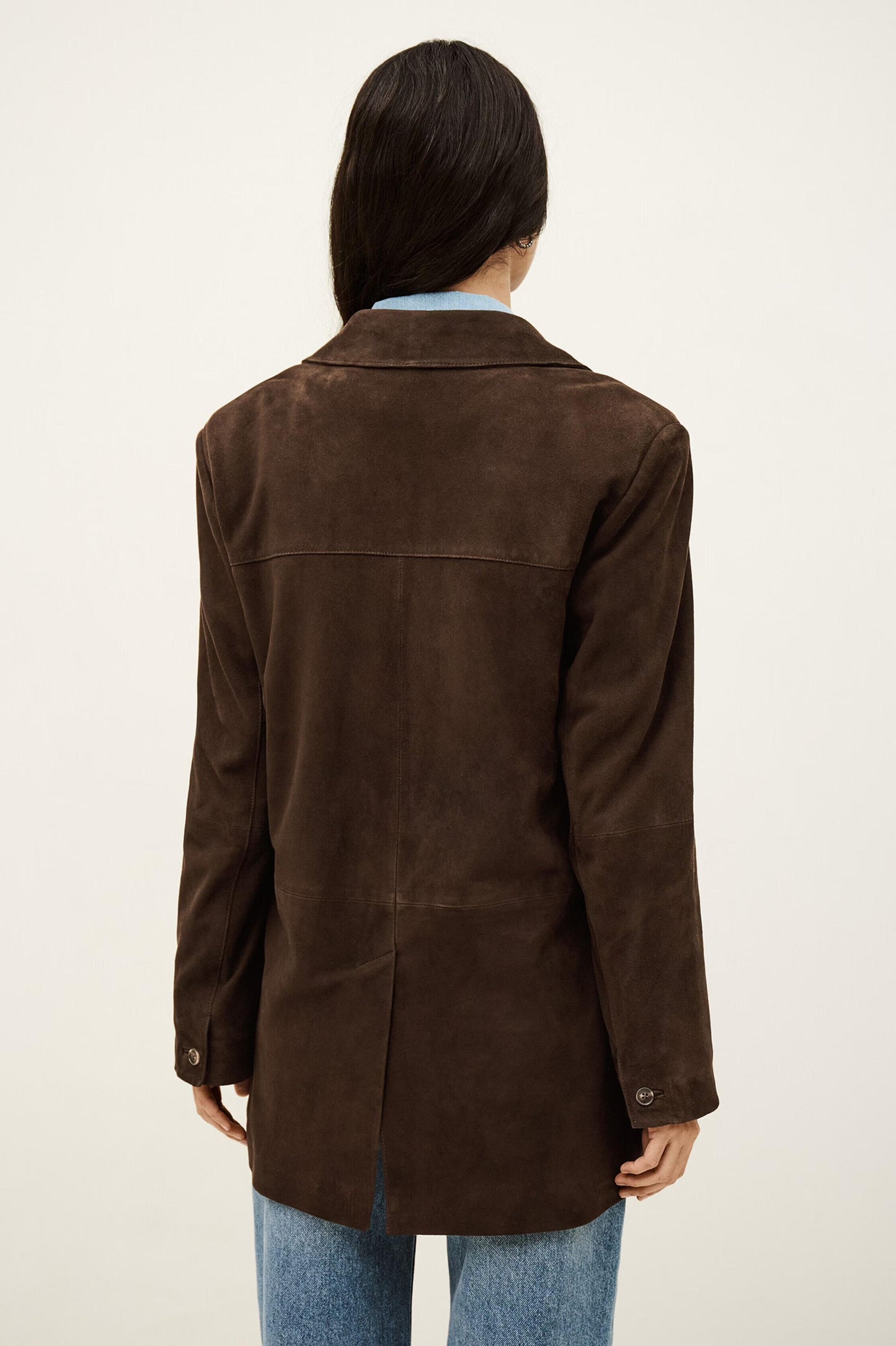ba&sh Long Tailored Blazer Mosty Brown