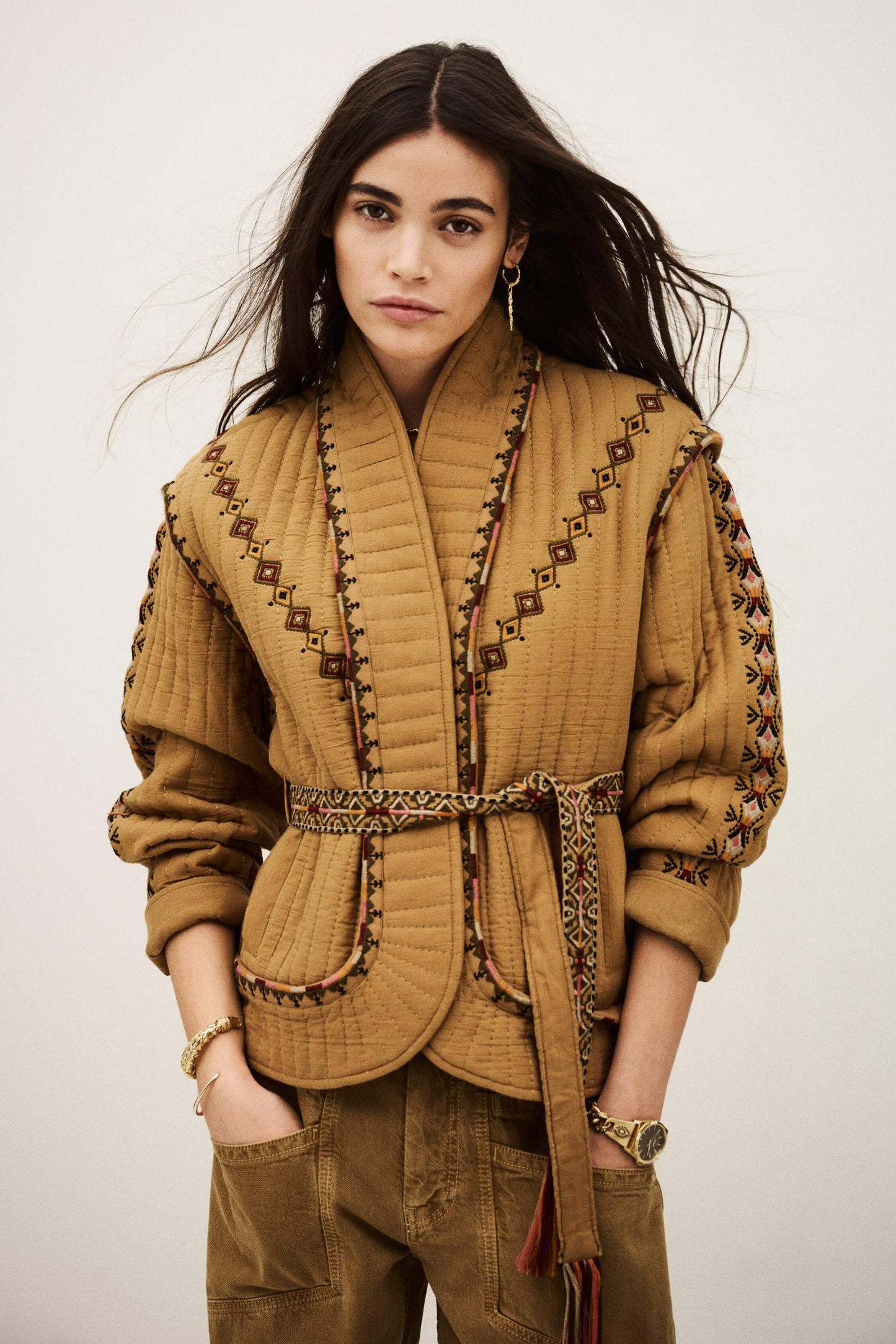 ba&sh Jacket Cocoon Brown