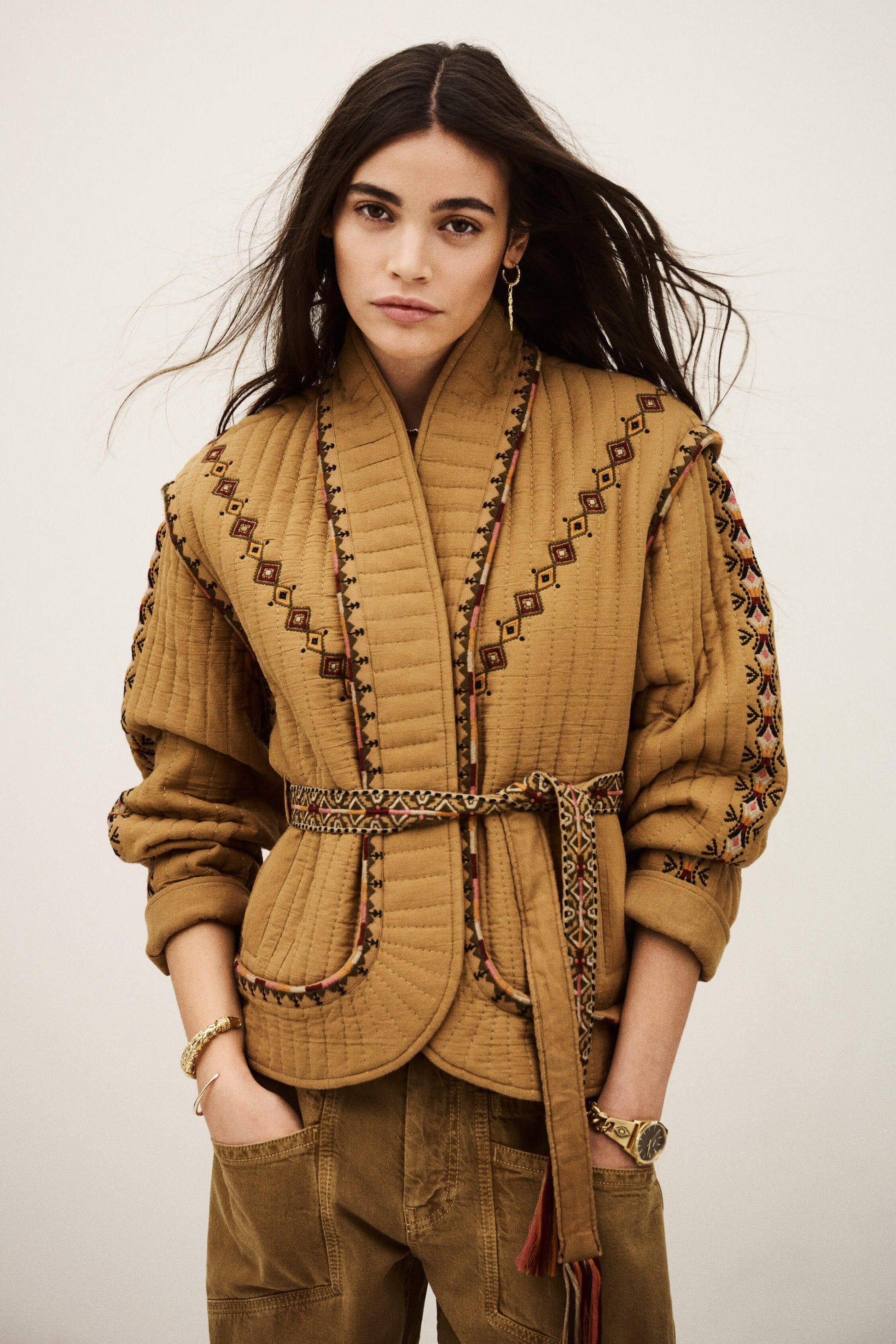ba&sh Jacket Cocoon Brown