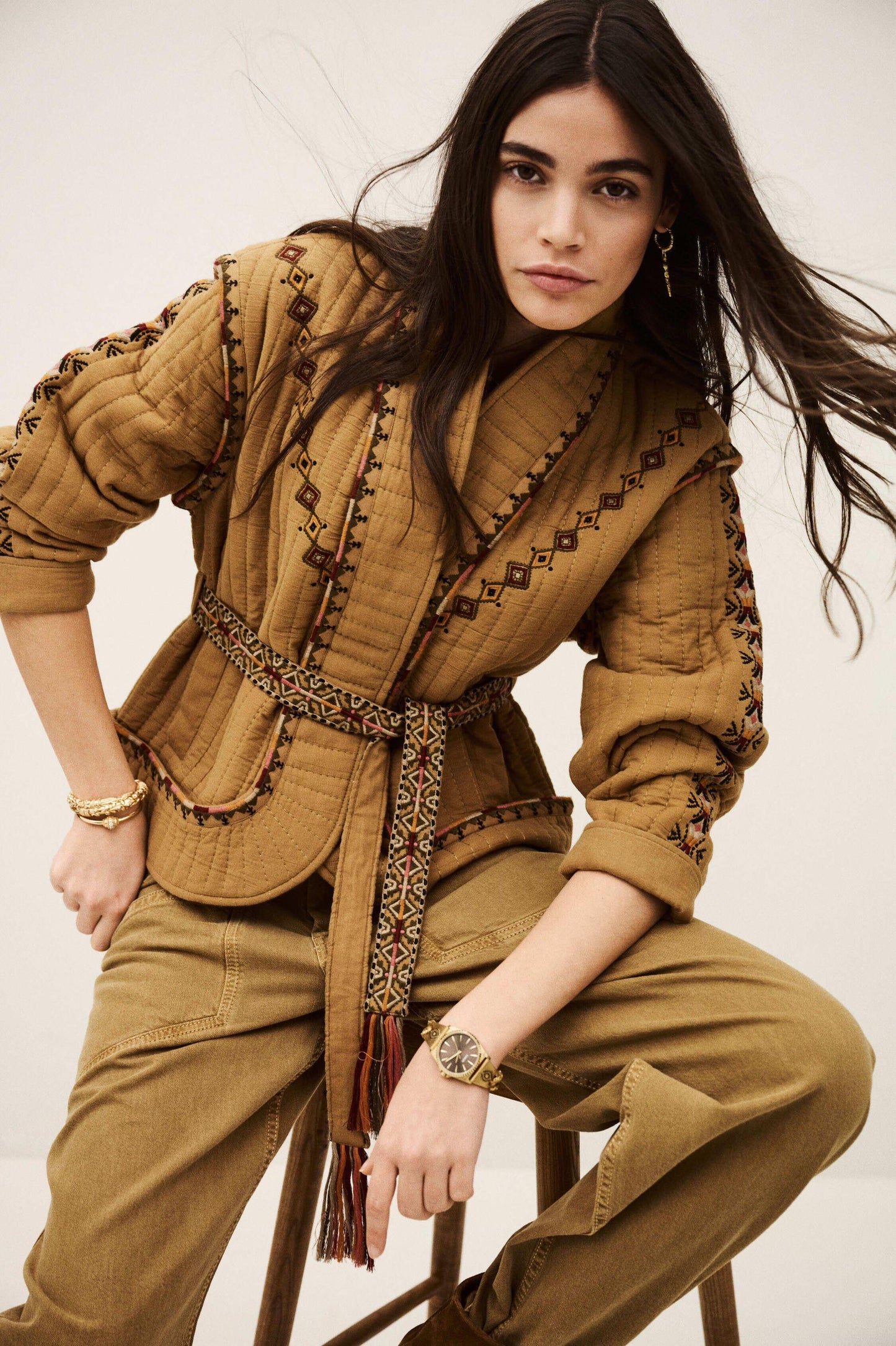 ba&sh Jacket Cocoon Brown