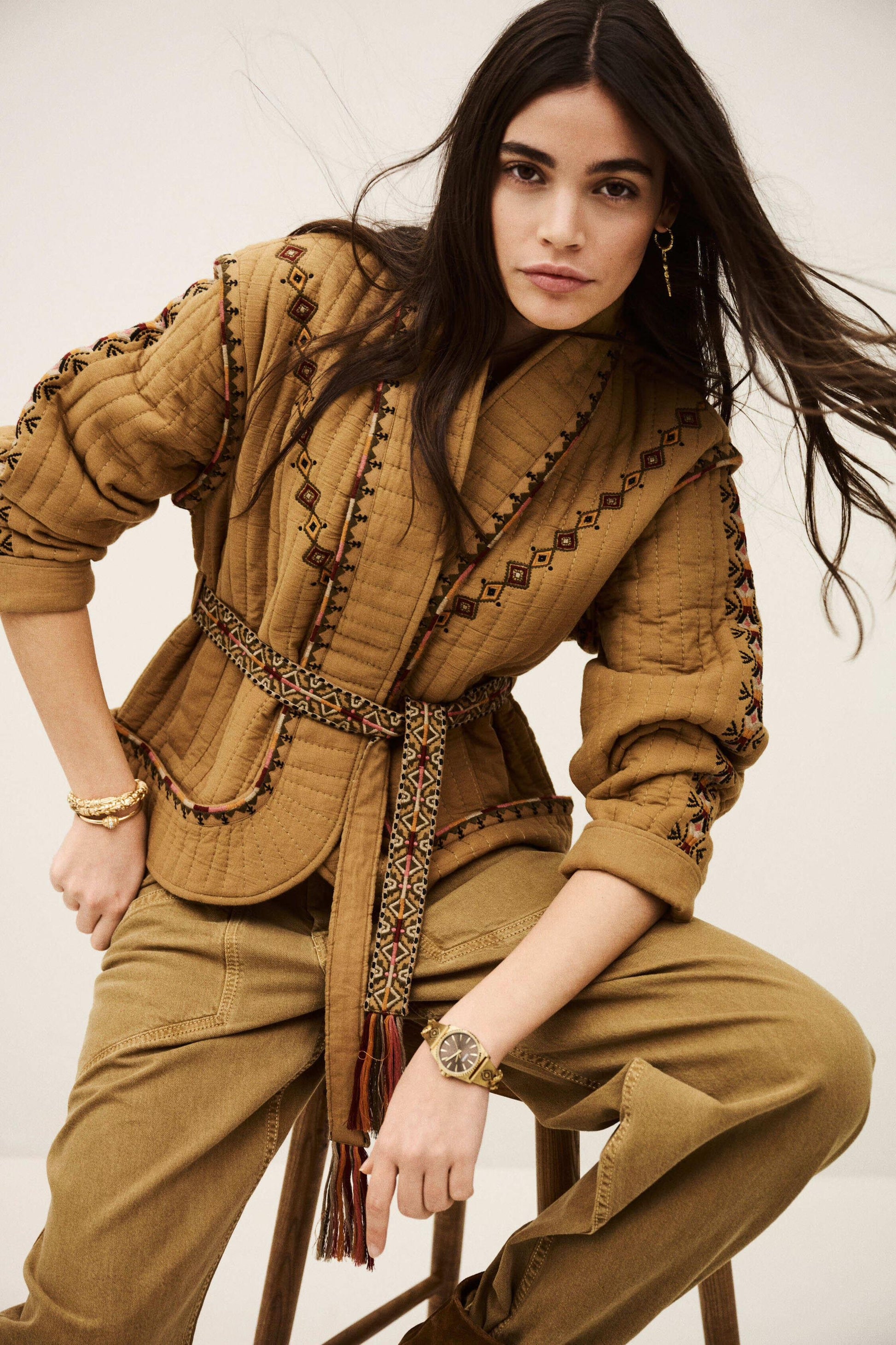 ba&sh Jacket Cocoon Brown
