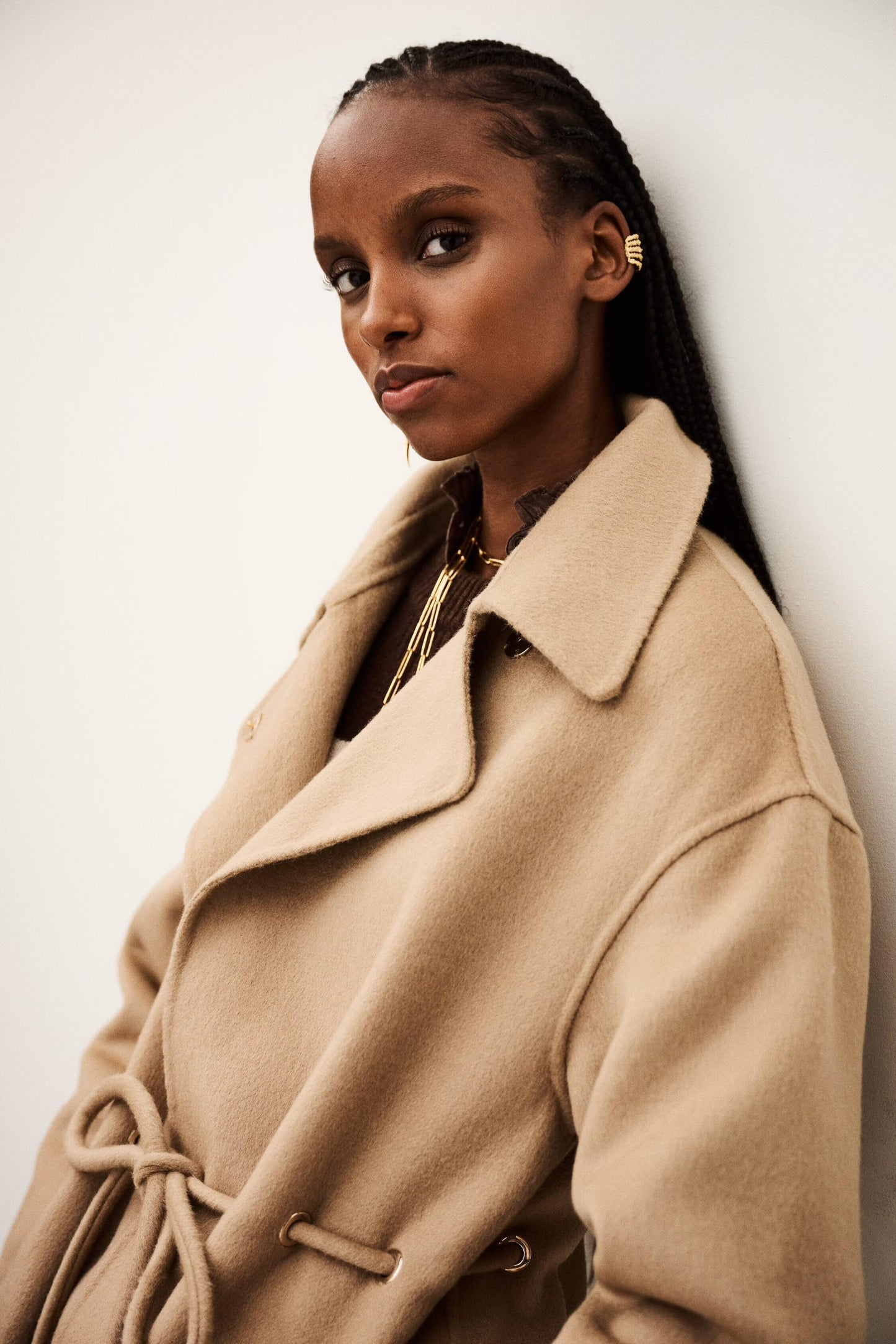 ba&sh Wool Coat Kate Brown
