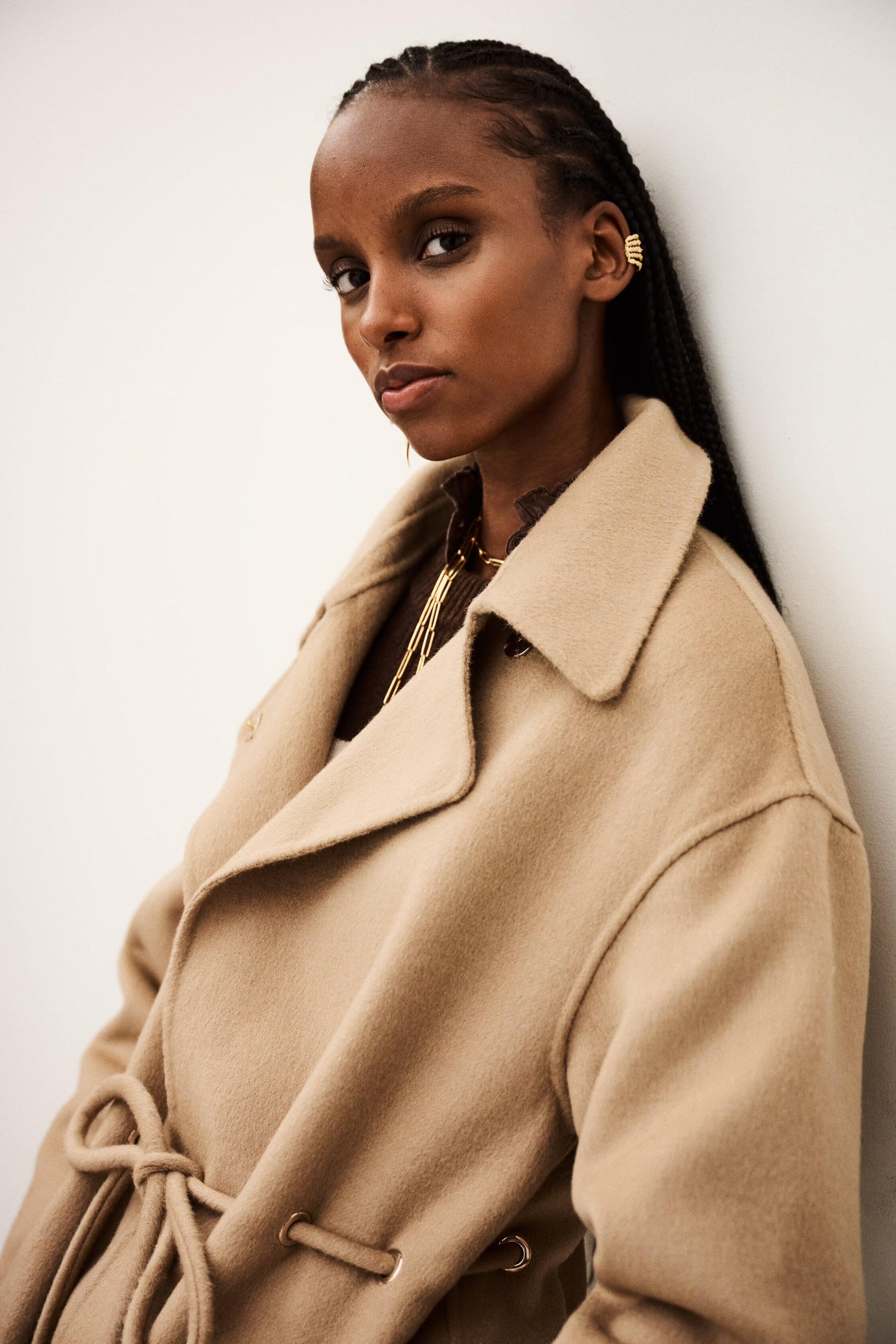 ba&sh Wool Coat Kate Brown