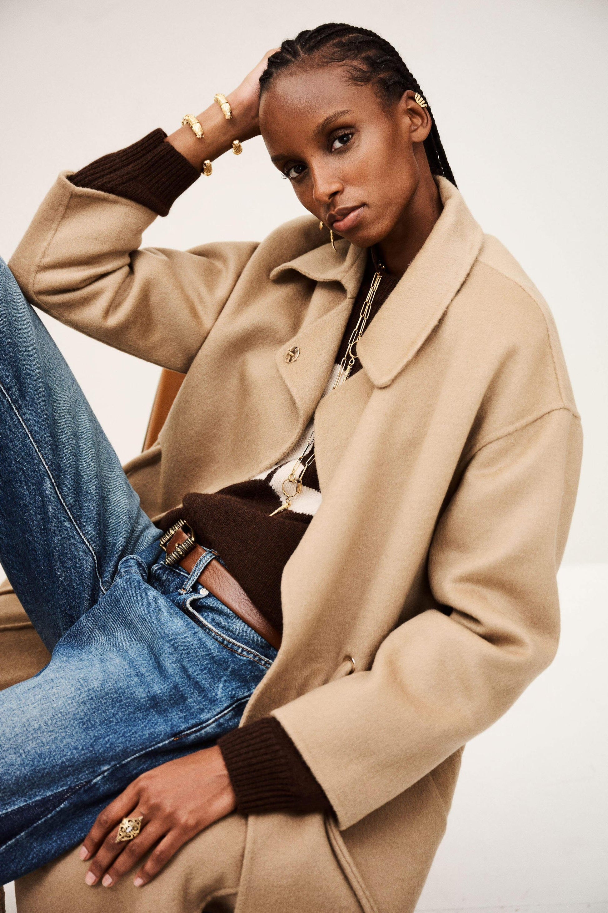 ba&sh Wool Coat Kate Brown