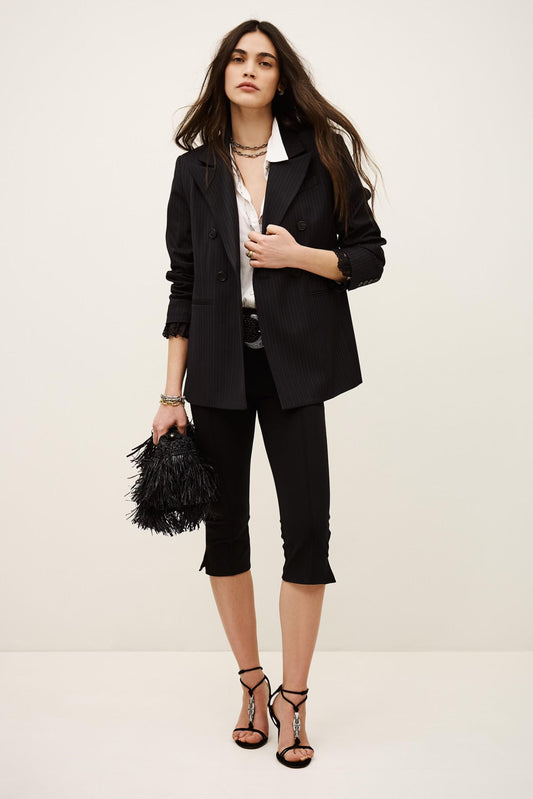 ba&sh Striped Tailored Jacket Coline Blue