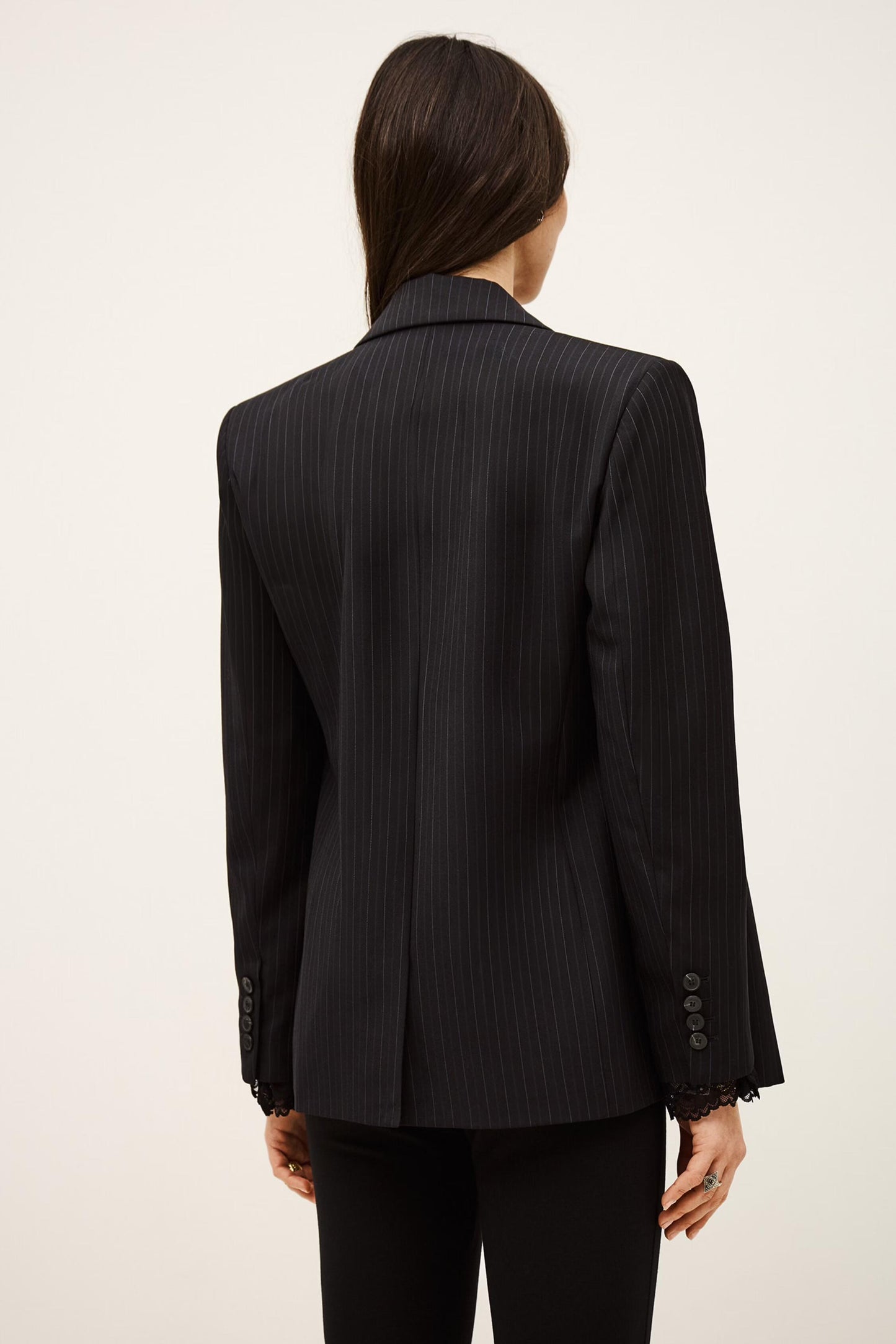 ba&sh Striped Tailored Jacket Coline Blue
