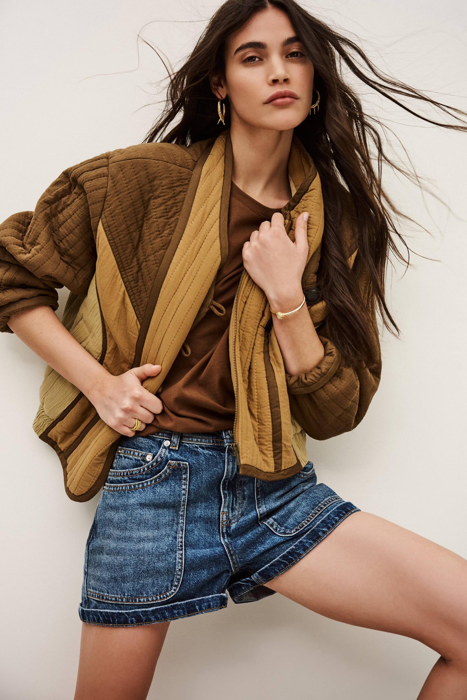 ba&sh Asymmetric Pocket Jacket Cisca Brown