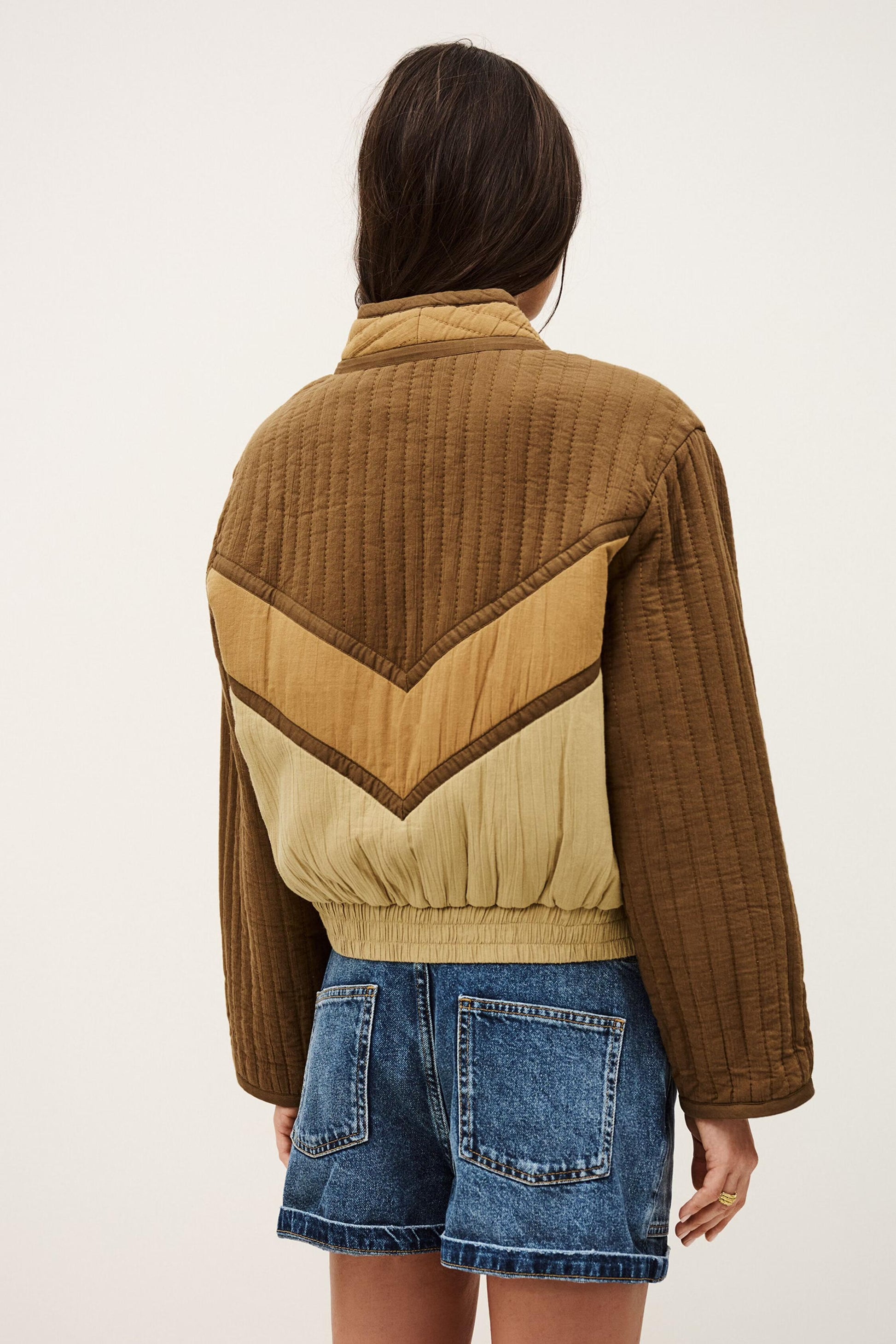 ba&sh Asymmetric Pocket Jacket Cisca Brown