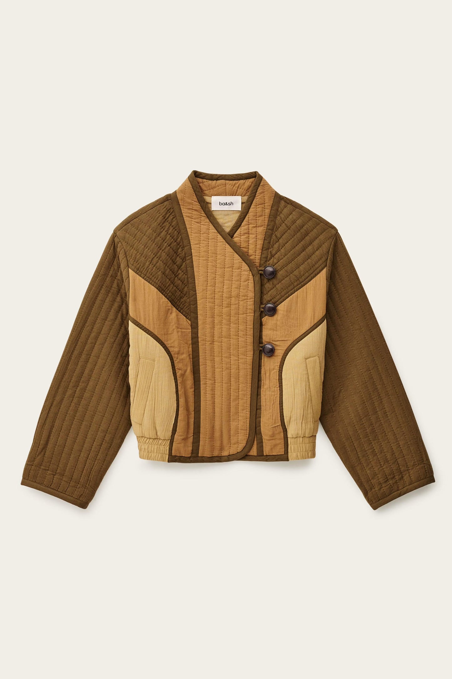 ba&sh Asymmetric Pocket Jacket Cisca Brown